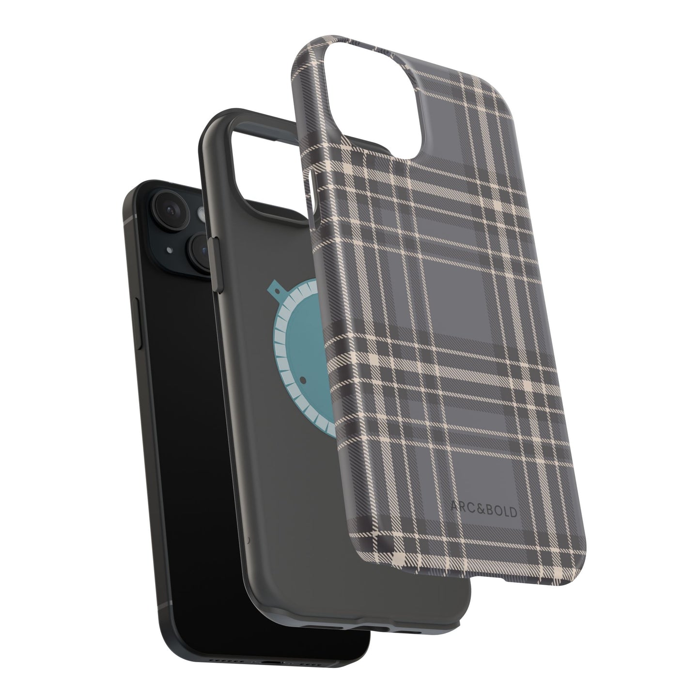 Monochrome Tartan - Magnetic Tough Case - Arc & Bold