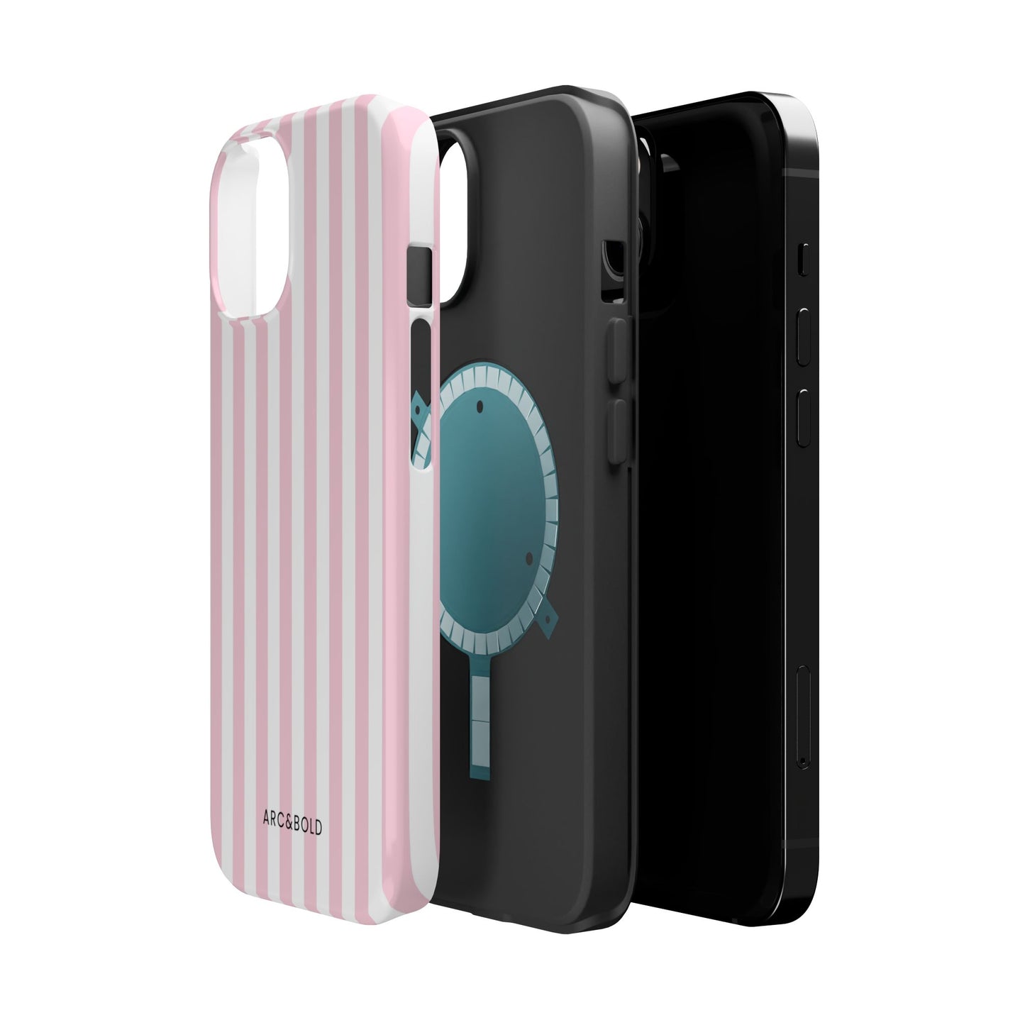 Pink Striped - Magnetic Tough Case - Arc & Bold