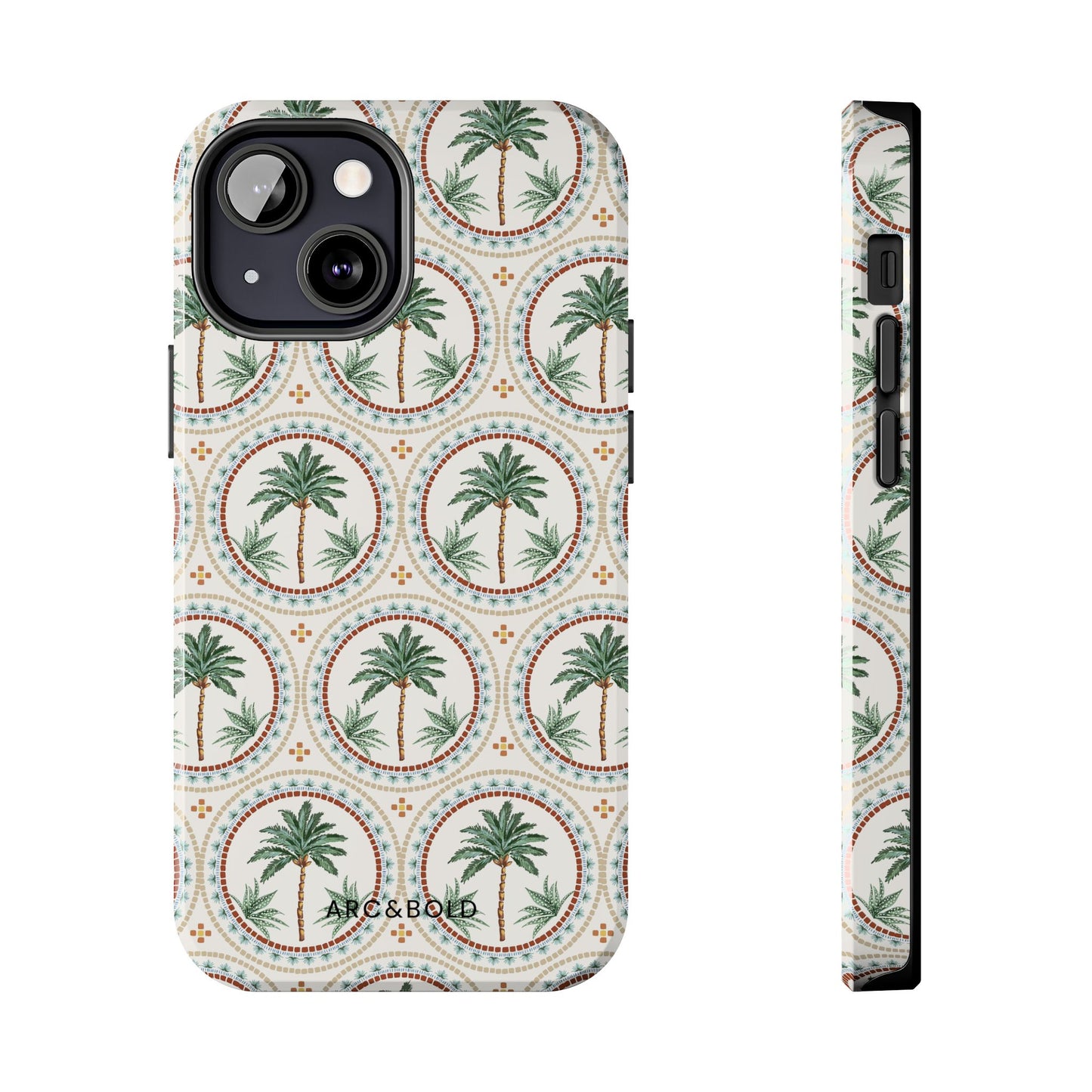 Tropical Tile Palm - Tough Phone Case - Arc & Bold