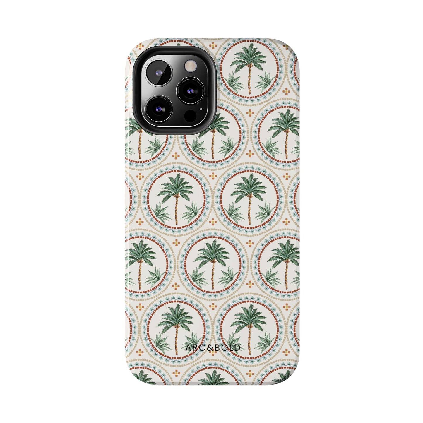Tropical Tile Palm - Tough Phone Case - Arc & Bold