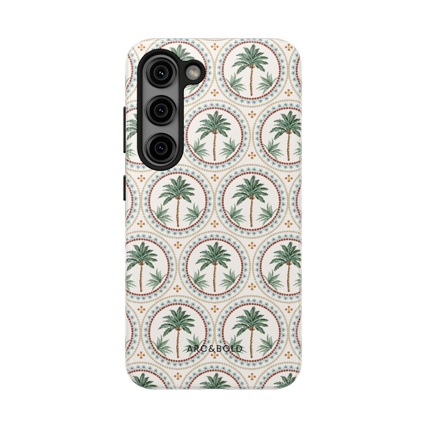 Tropical Tile Palm - Tough Phone Case - Arc & Bold