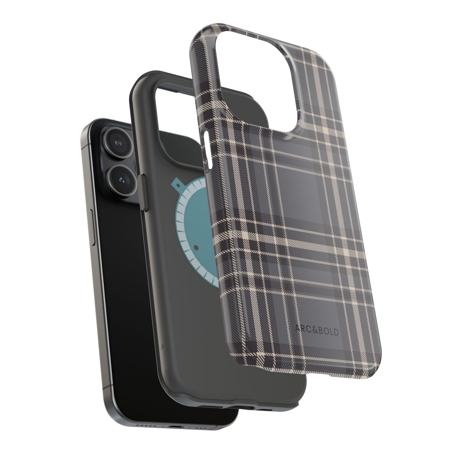 Monochrome Tartan - Magnetic Tough Case - Arc & Bold