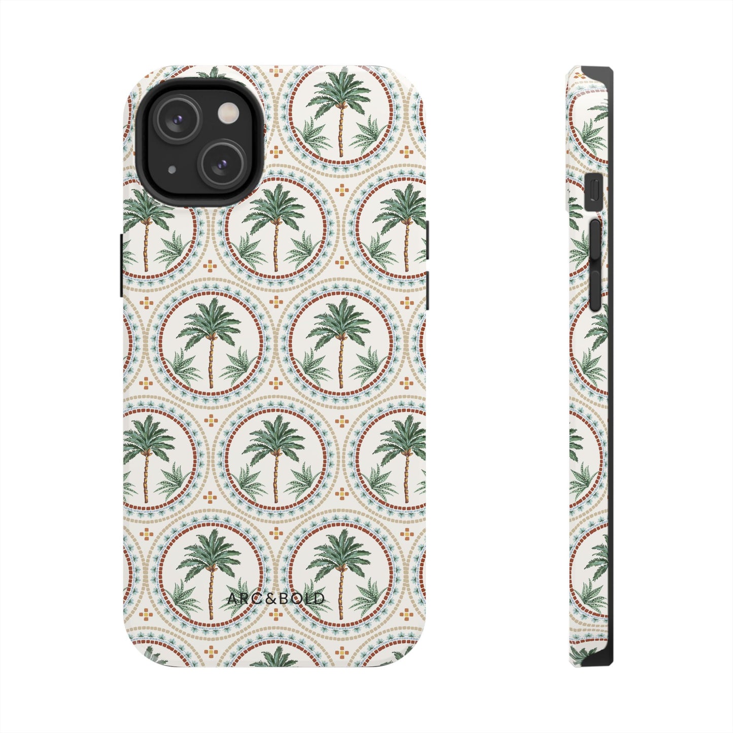 Tropical Tile Palm - Tough Phone Case - Arc & Bold
