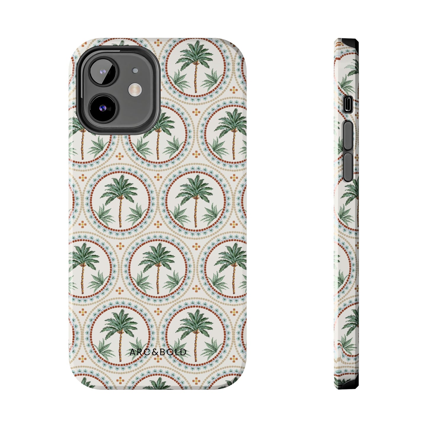 Tropical Tile Palm - Tough Phone Case - Arc & Bold