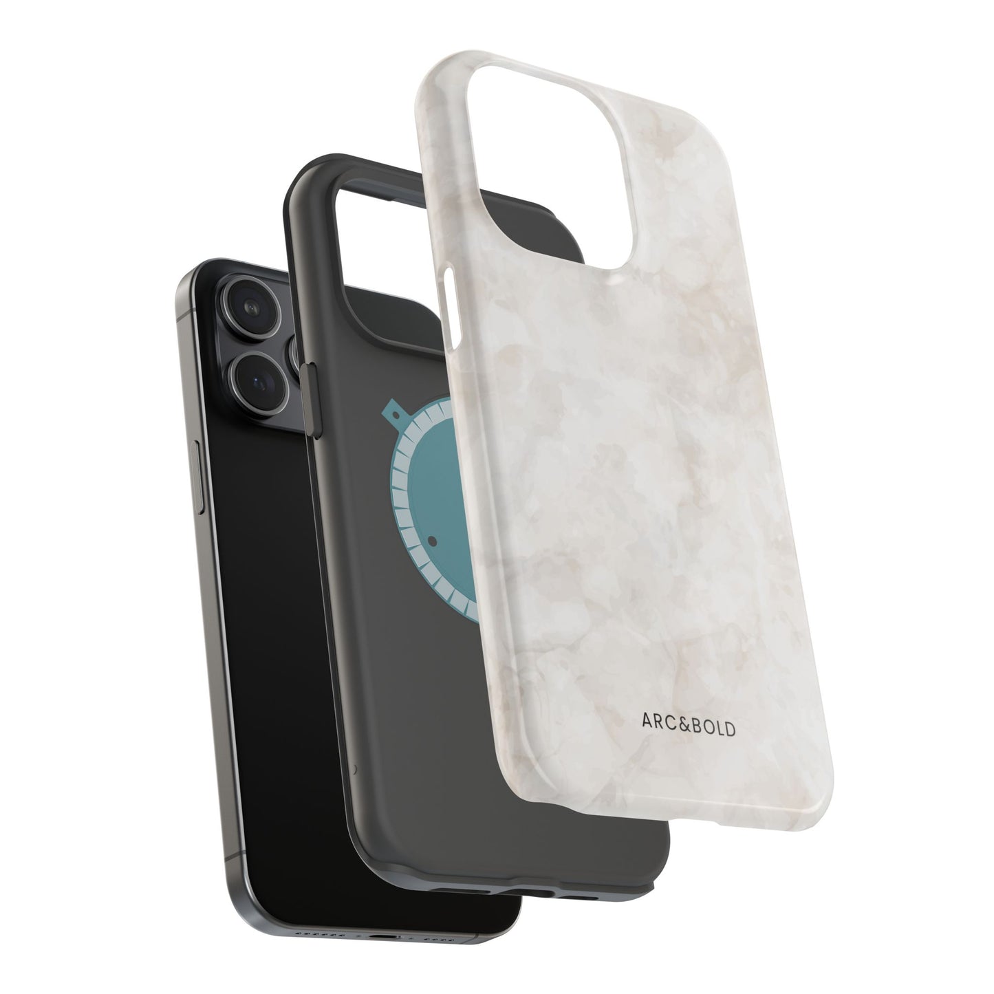 Marble - Magnetic Phone Case - Arc & Bold
