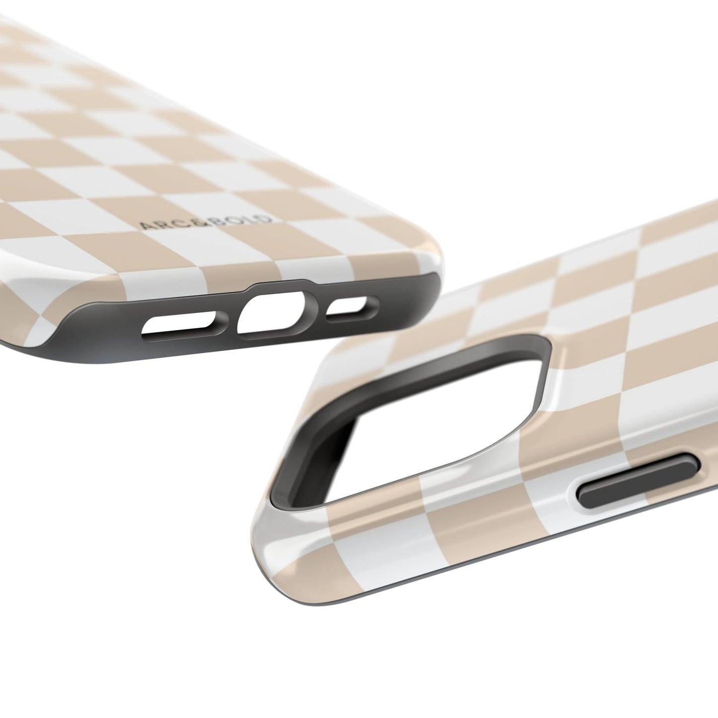 Beige Checker - Magnetic Phone Case - Arc & Bold