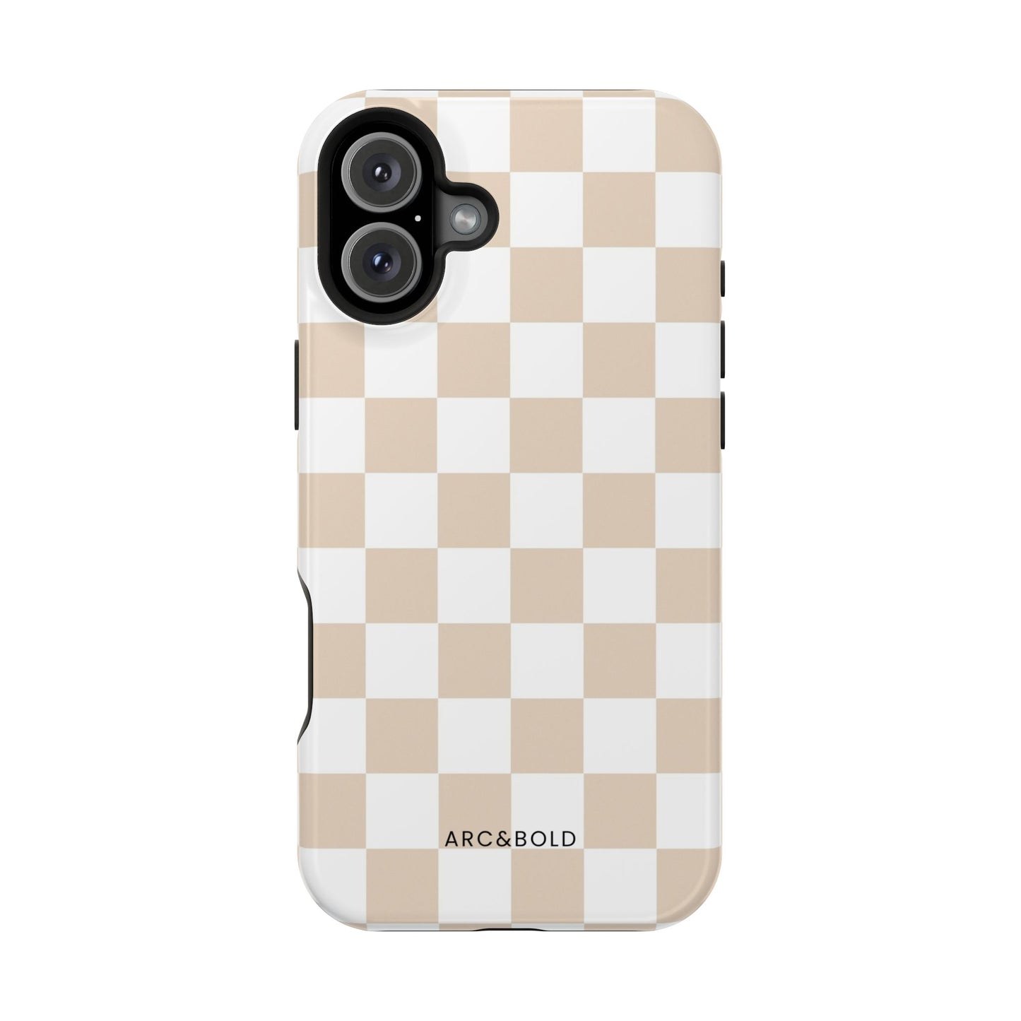 Beige Checker - Magnetic Phone Case - Arc & Bold