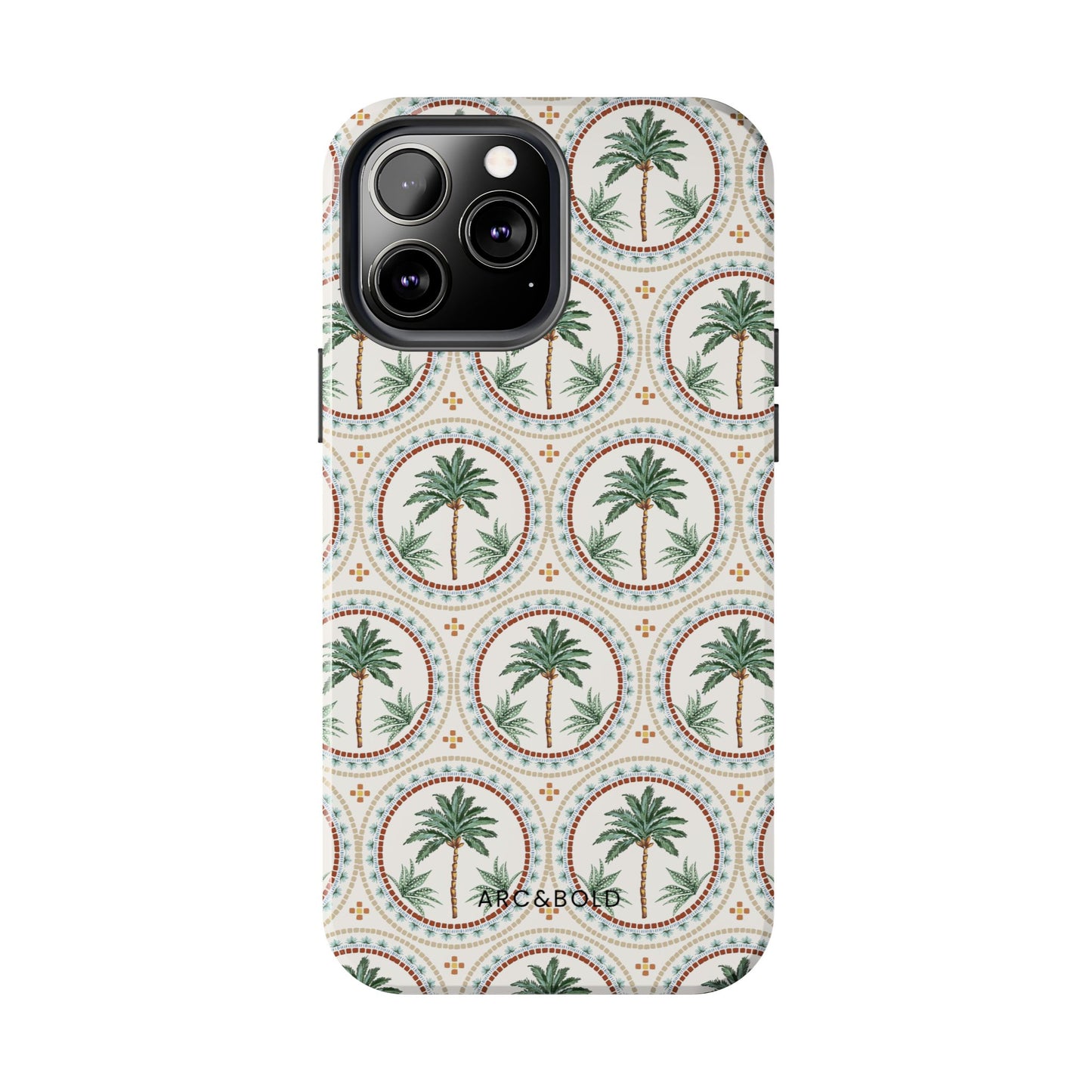 Tropical Tile Palm - Tough Phone Case - Arc & Bold