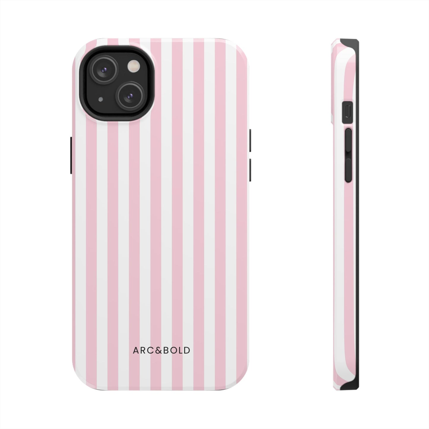Pink Striped - Tough Phone Case - Arc & Bold