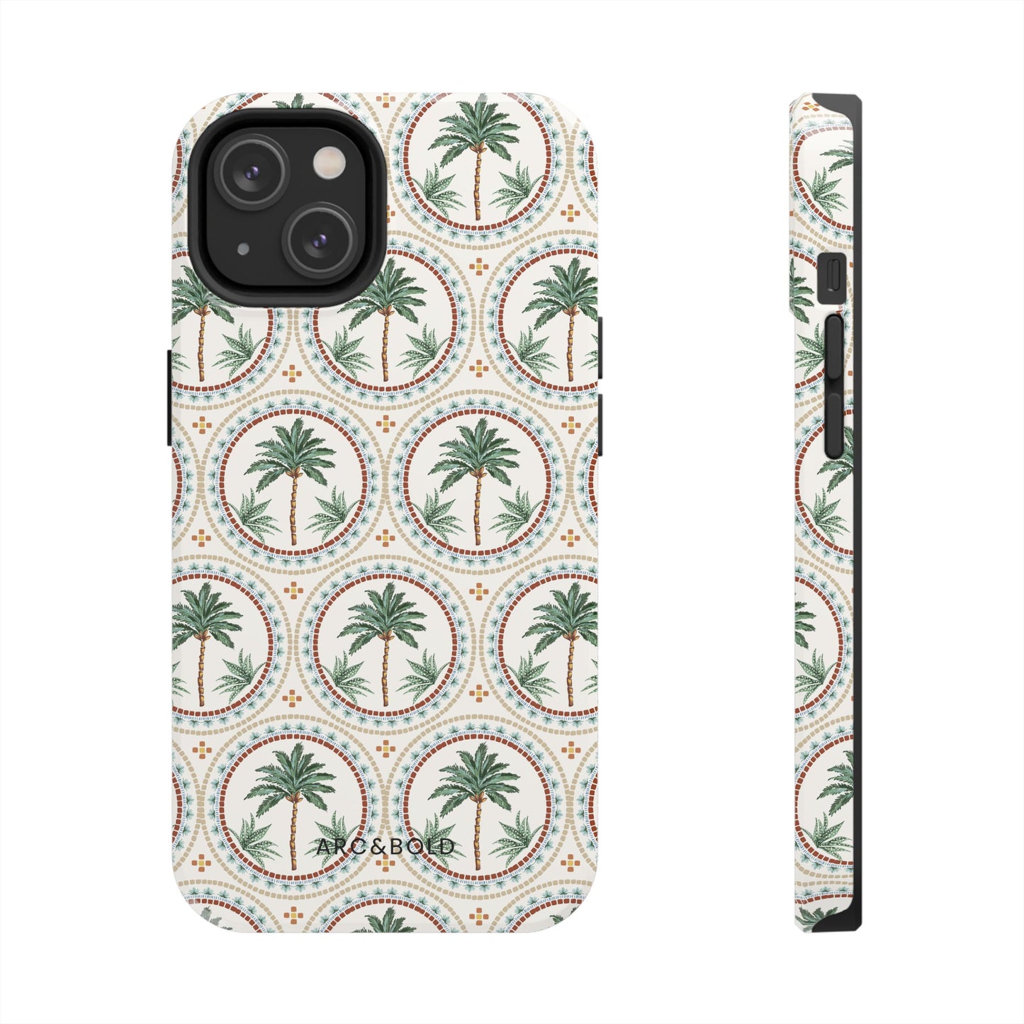 Tropical Tile Palm - Tough Phone Case - Arc & Bold