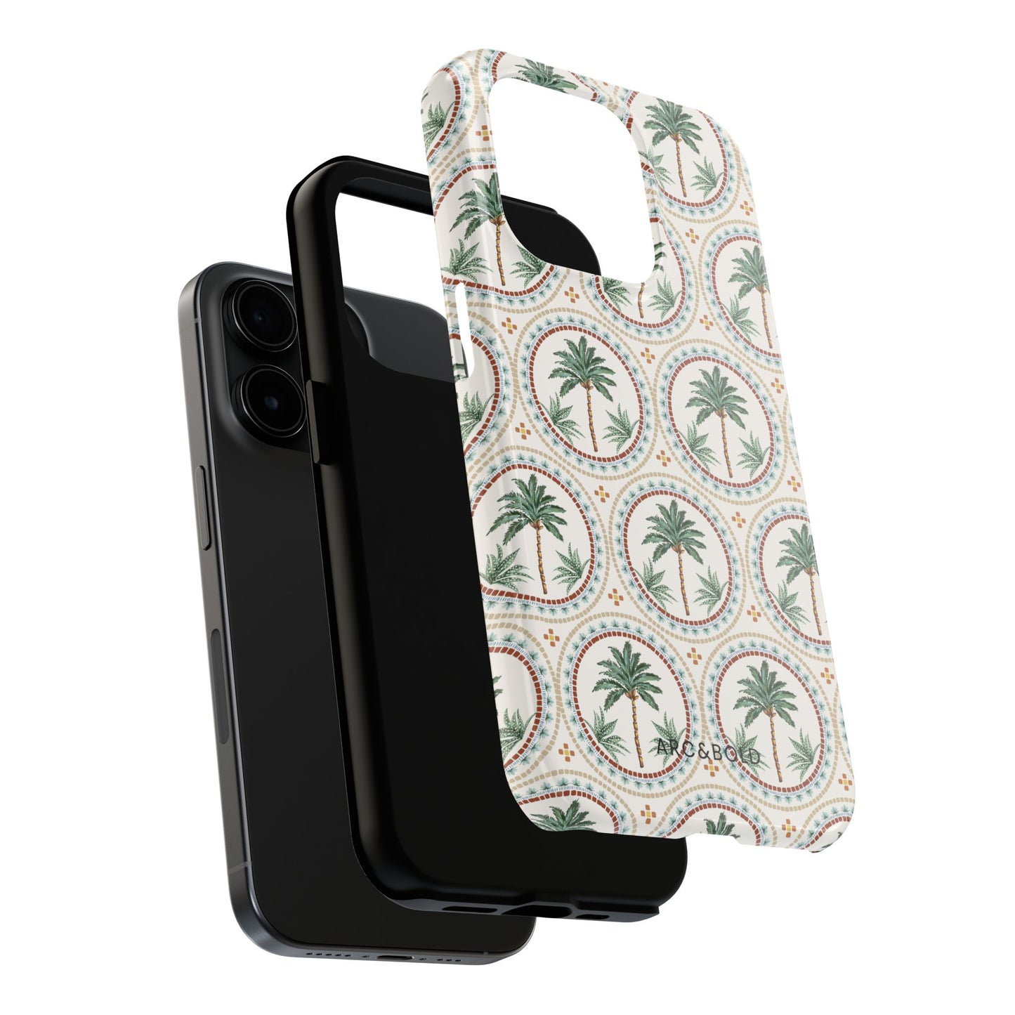 Tropical Tile Palm - Tough Phone Case - Arc & Bold