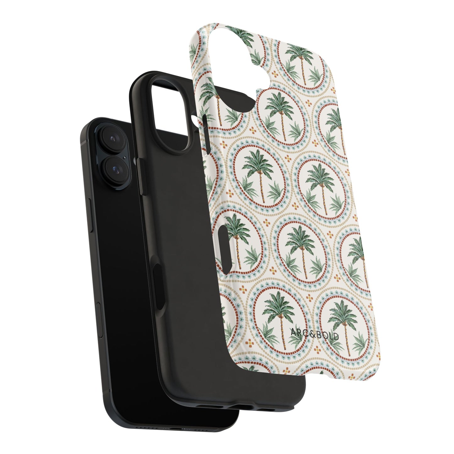 Tropical Tile Palm - Tough Phone Case - Arc & Bold