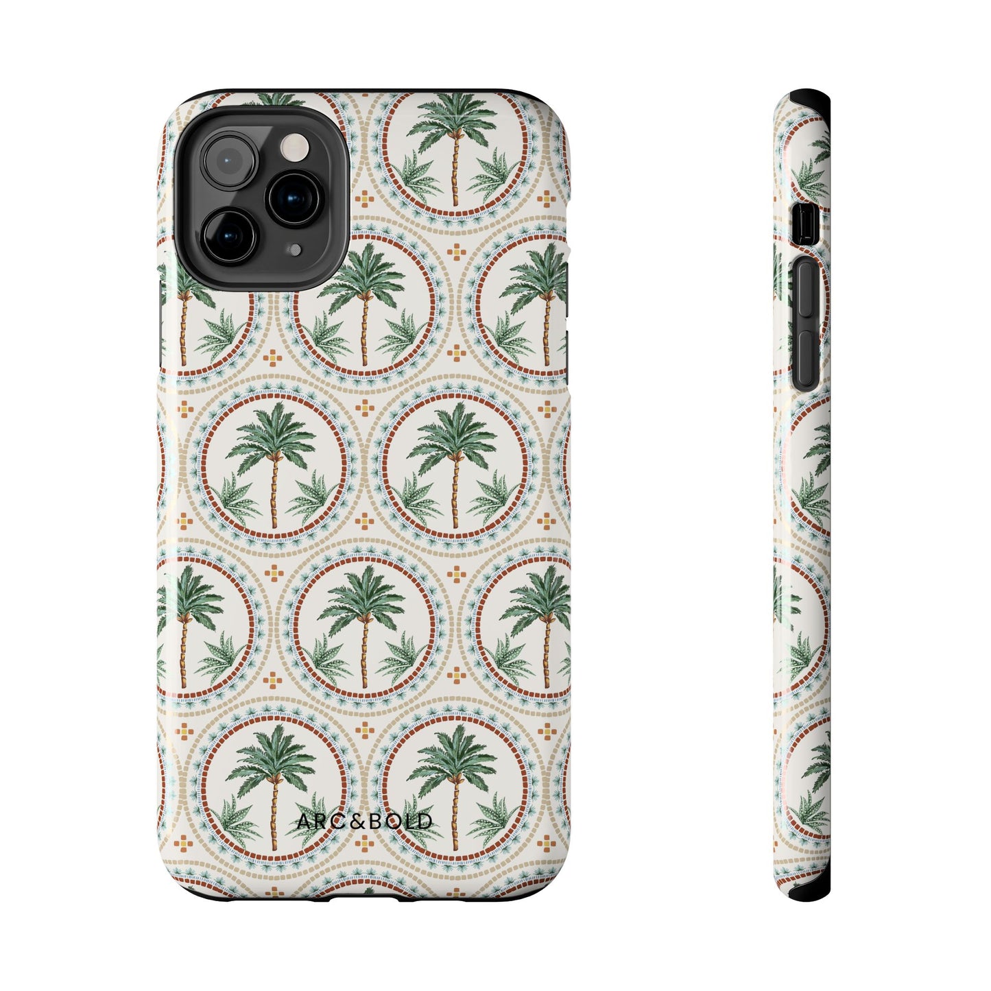 Tropical Tile Palm - Tough Phone Case - Arc & Bold