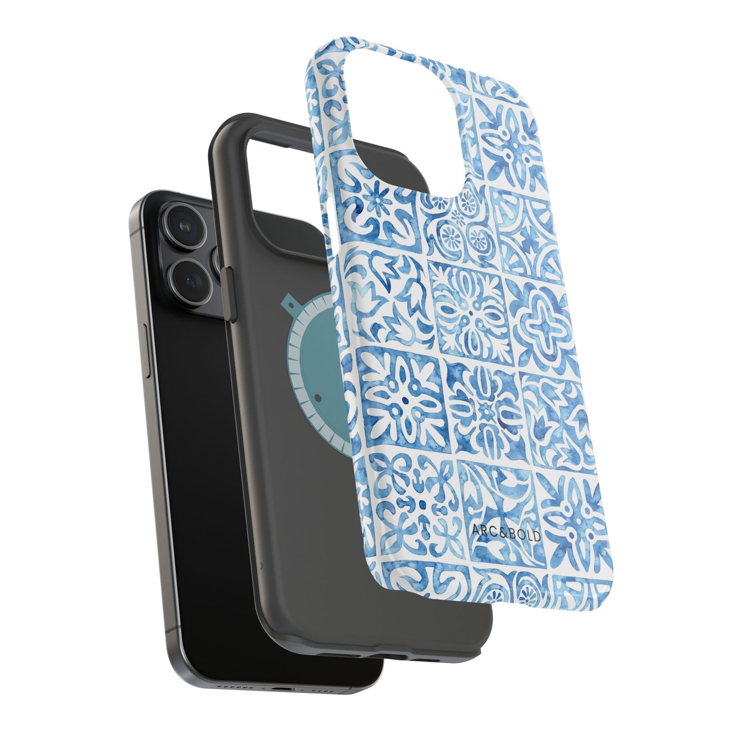 Blue Mosaic - Magnetic Phone Case - Arc & Bold