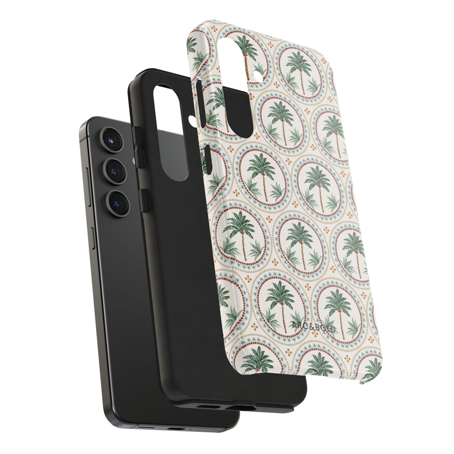 Tropical Tile Palm - Tough Phone Case - Arc & Bold