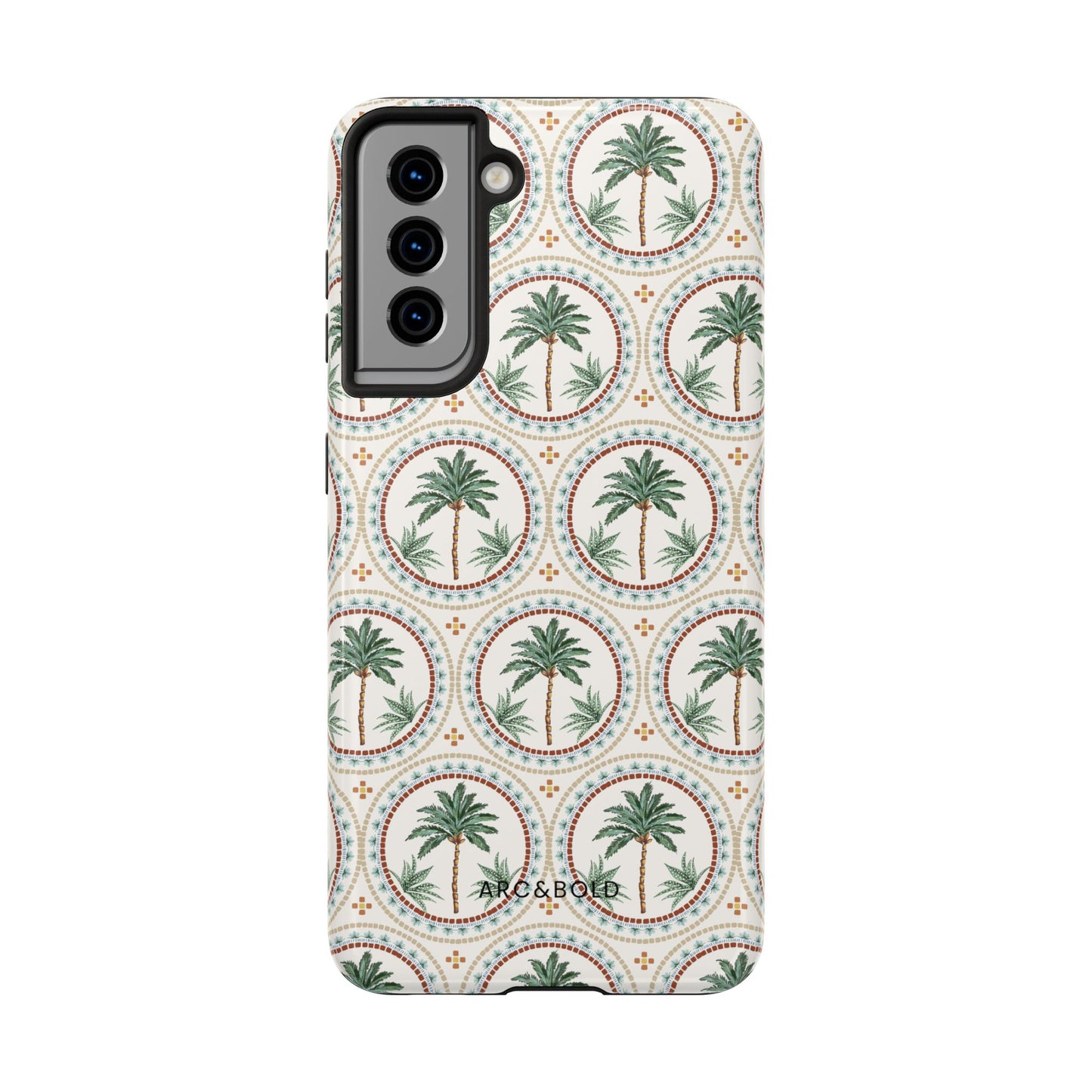 Tropical Tile Palm - Tough Phone Case - Arc & Bold