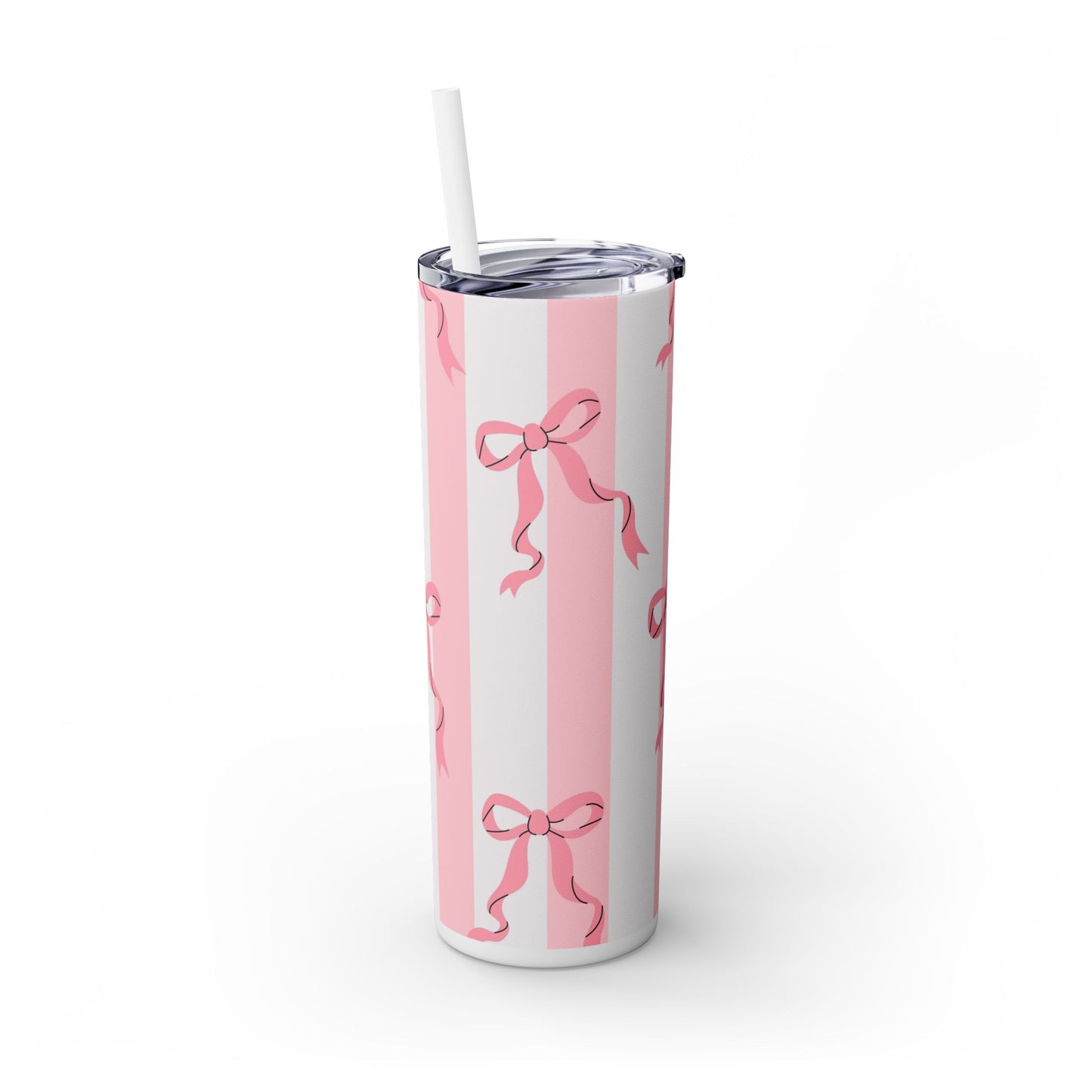 Pretty in Pink - Skinny Tumbler with Straw, 20oz