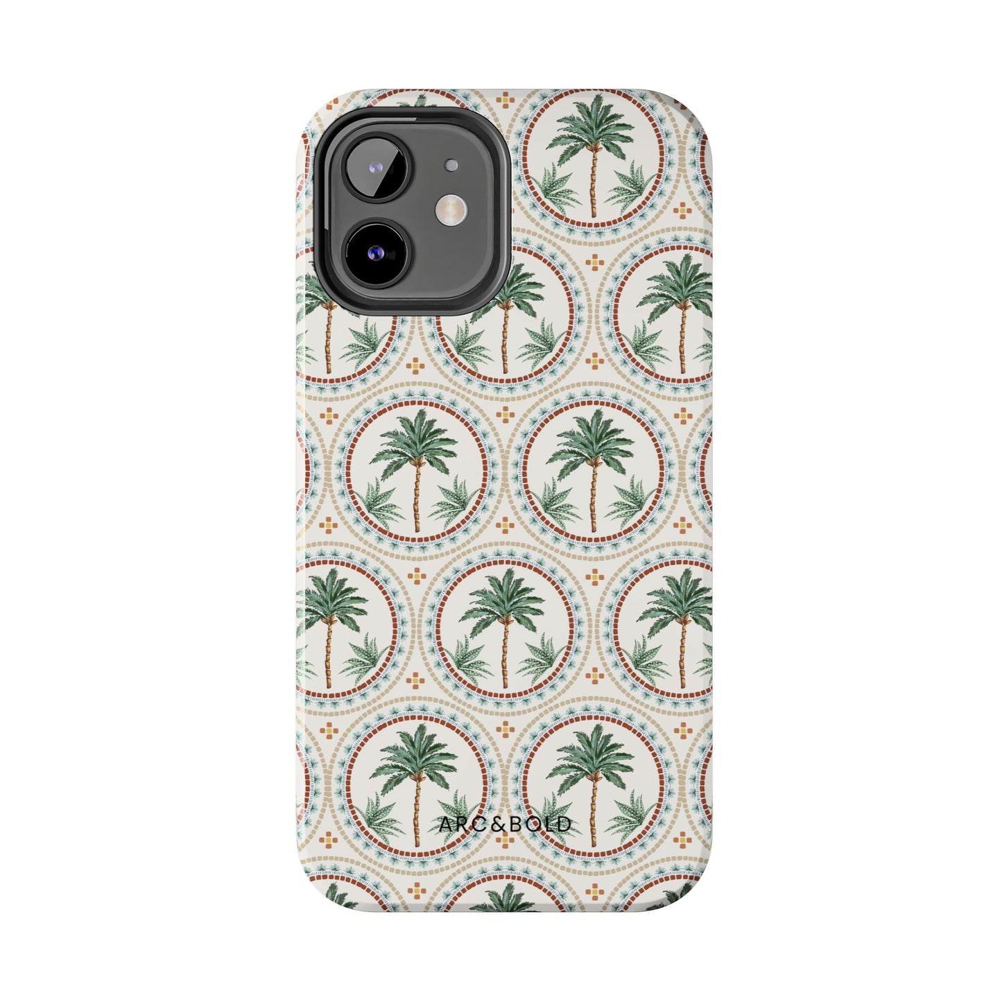 Tropical Tile Palm - Tough Phone Case - Arc & Bold