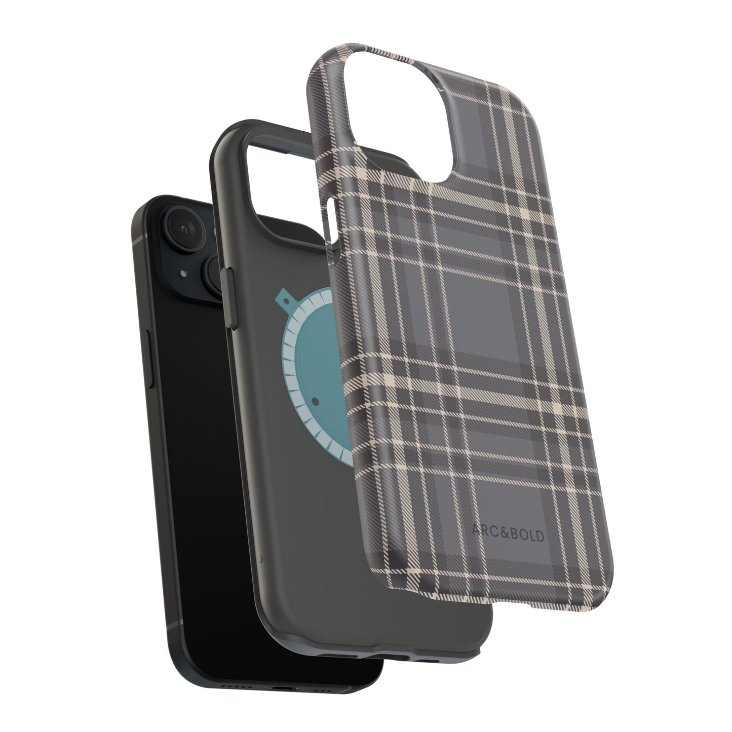 Monochrome Tartan - Magnetic Tough Case - Arc & Bold
