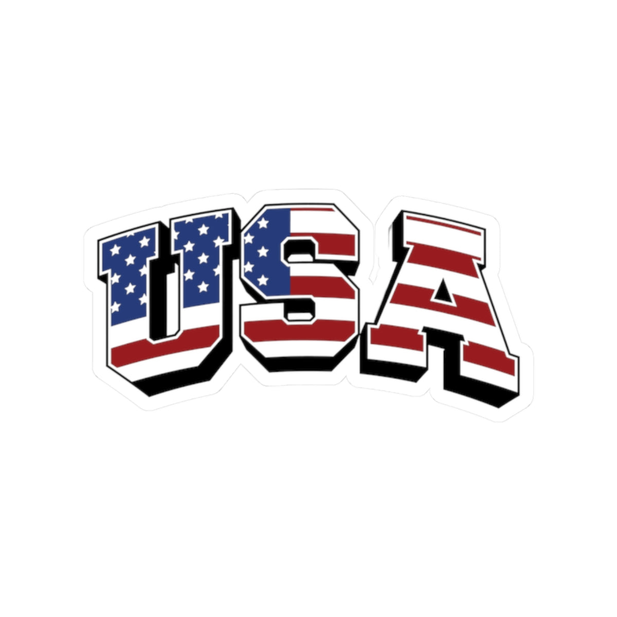Patriotic USA Kiss-Cut Stickers | America Pride Decal for Laptops and Water Bottles - Arc & Bold