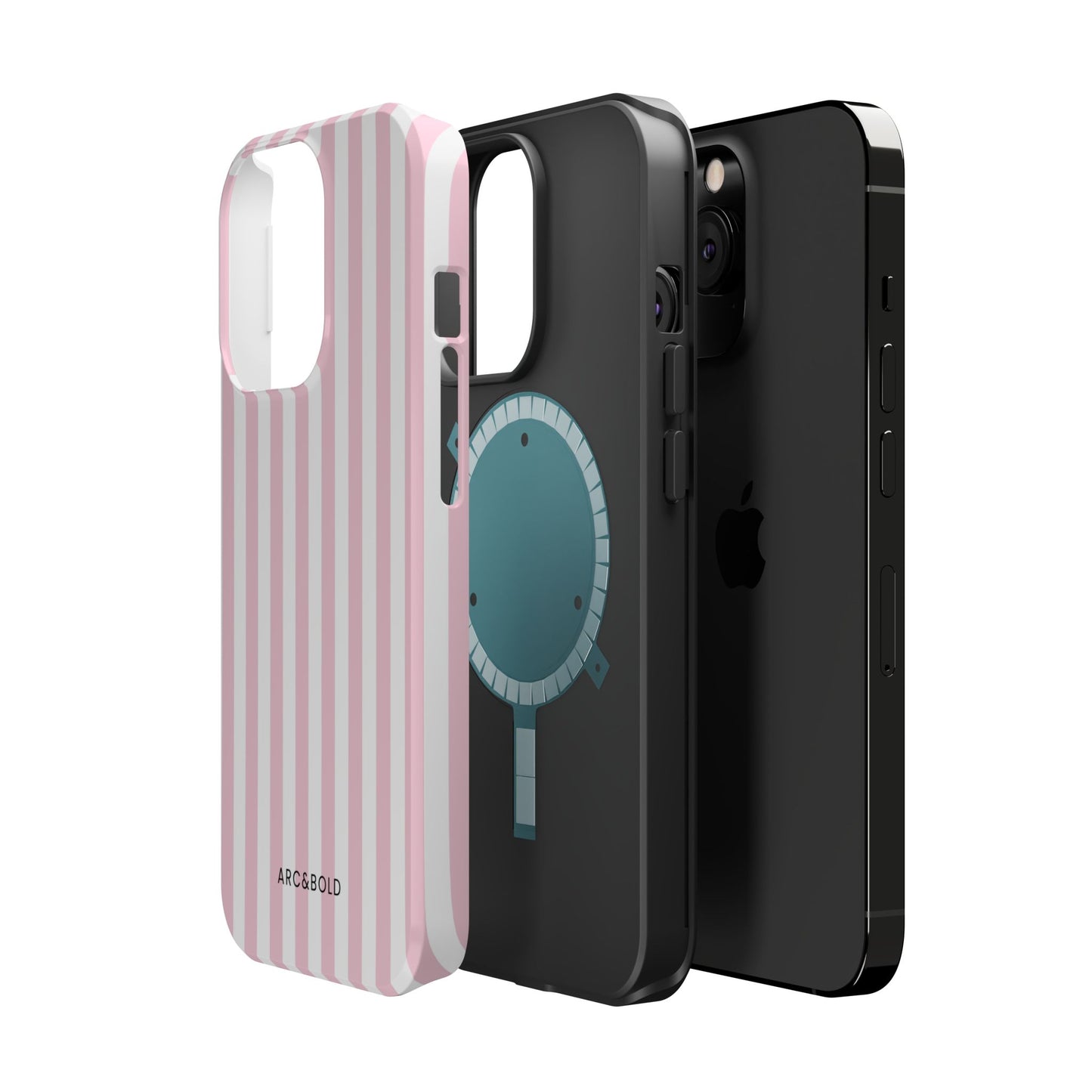 Pink Striped - Magnetic Tough Case - Arc & Bold