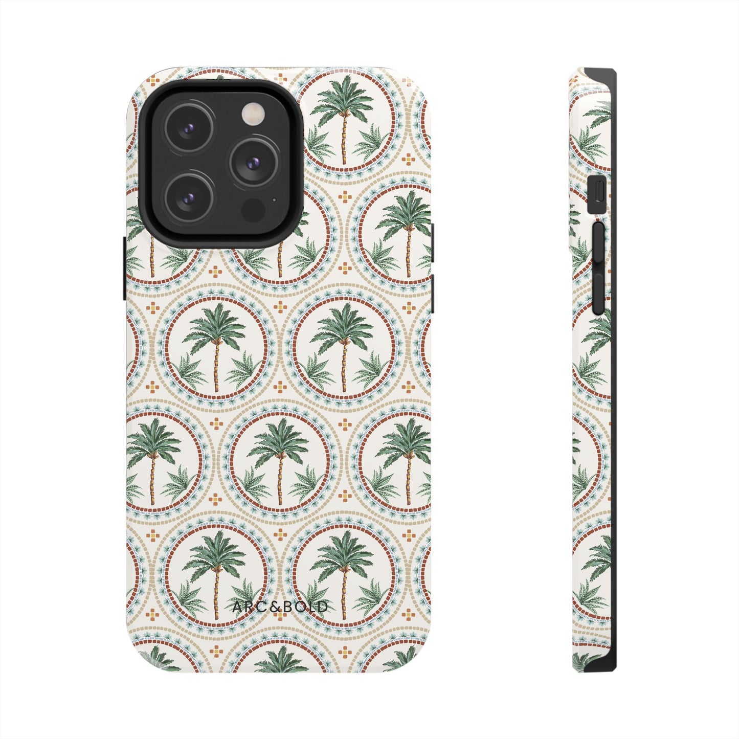 Tropical Tile Palm - Tough Phone Case - Arc & Bold