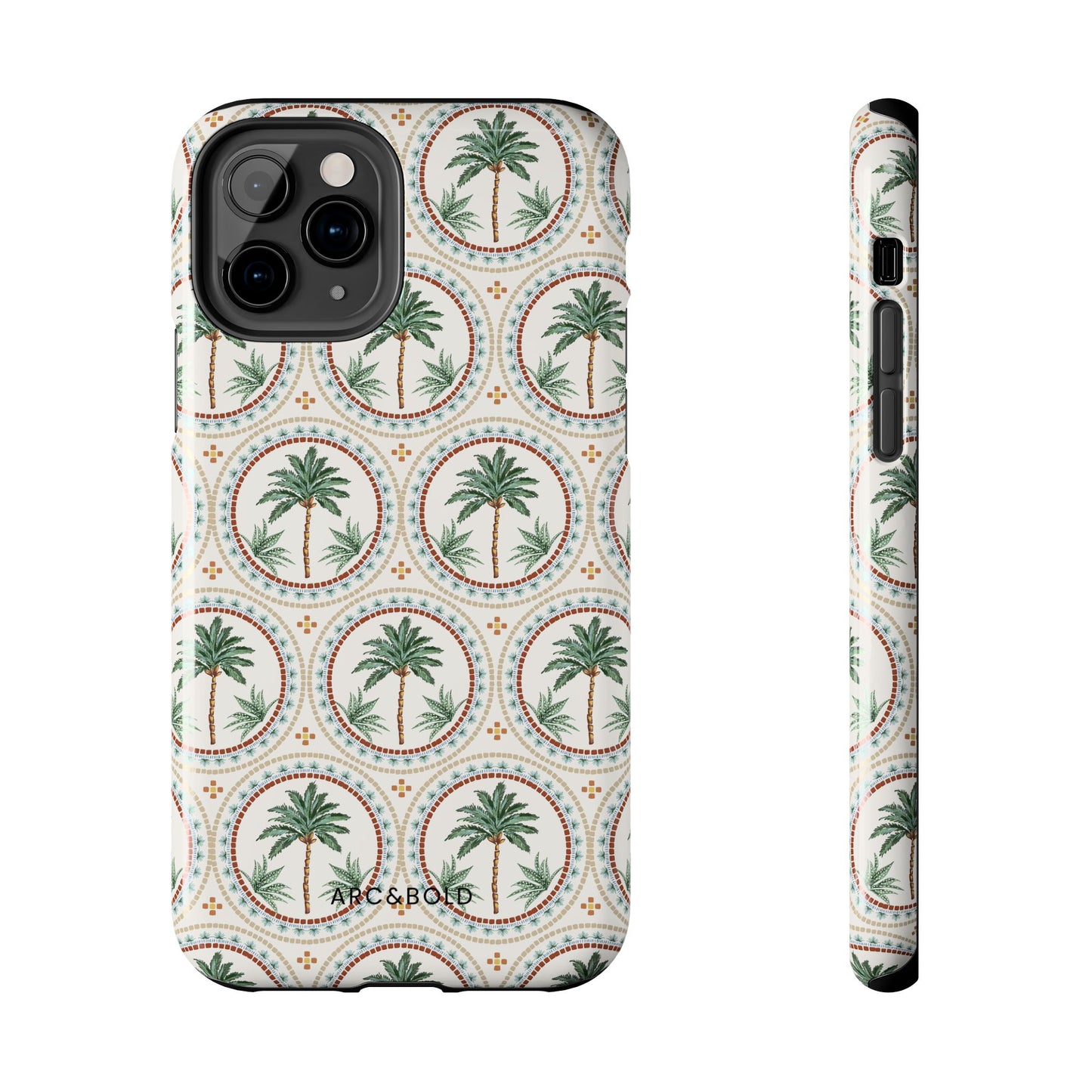 Tropical Tile Palm - Tough Phone Case - Arc & Bold