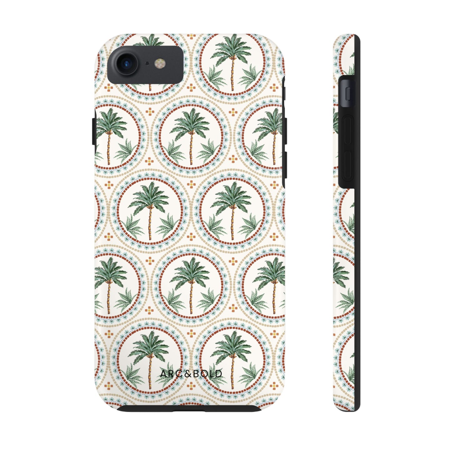 Tropical Tile Palm - Tough Phone Case - Arc & Bold
