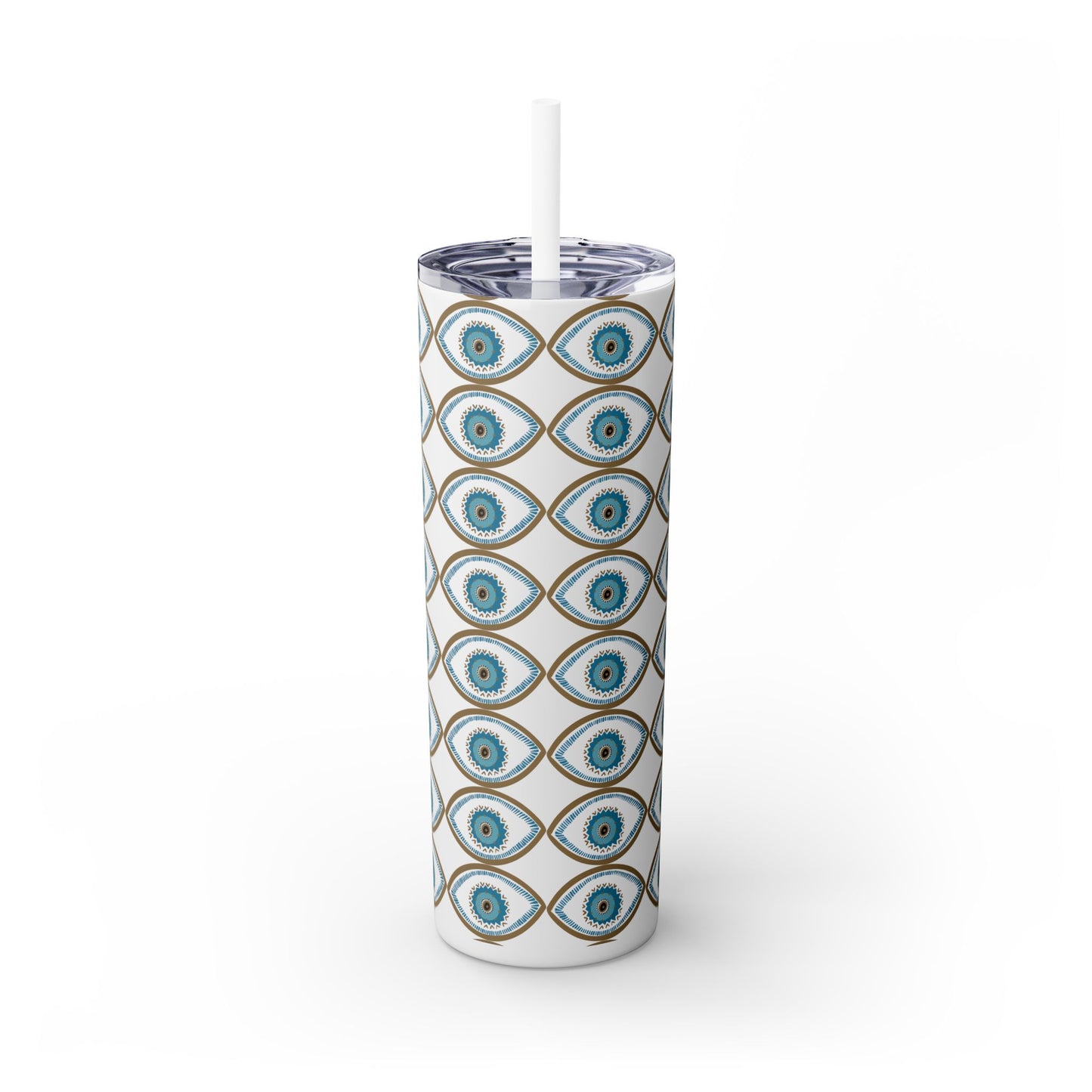 Evil Eye - Skinny Tumbler with Straw, 20oz