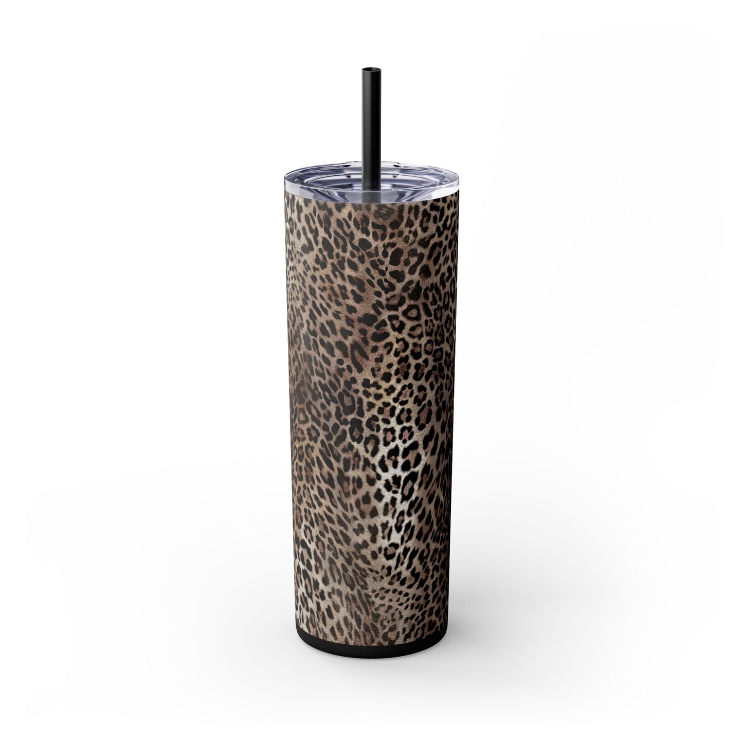 Bold Leopard - Skinny Tumbler with Straw, 20oz