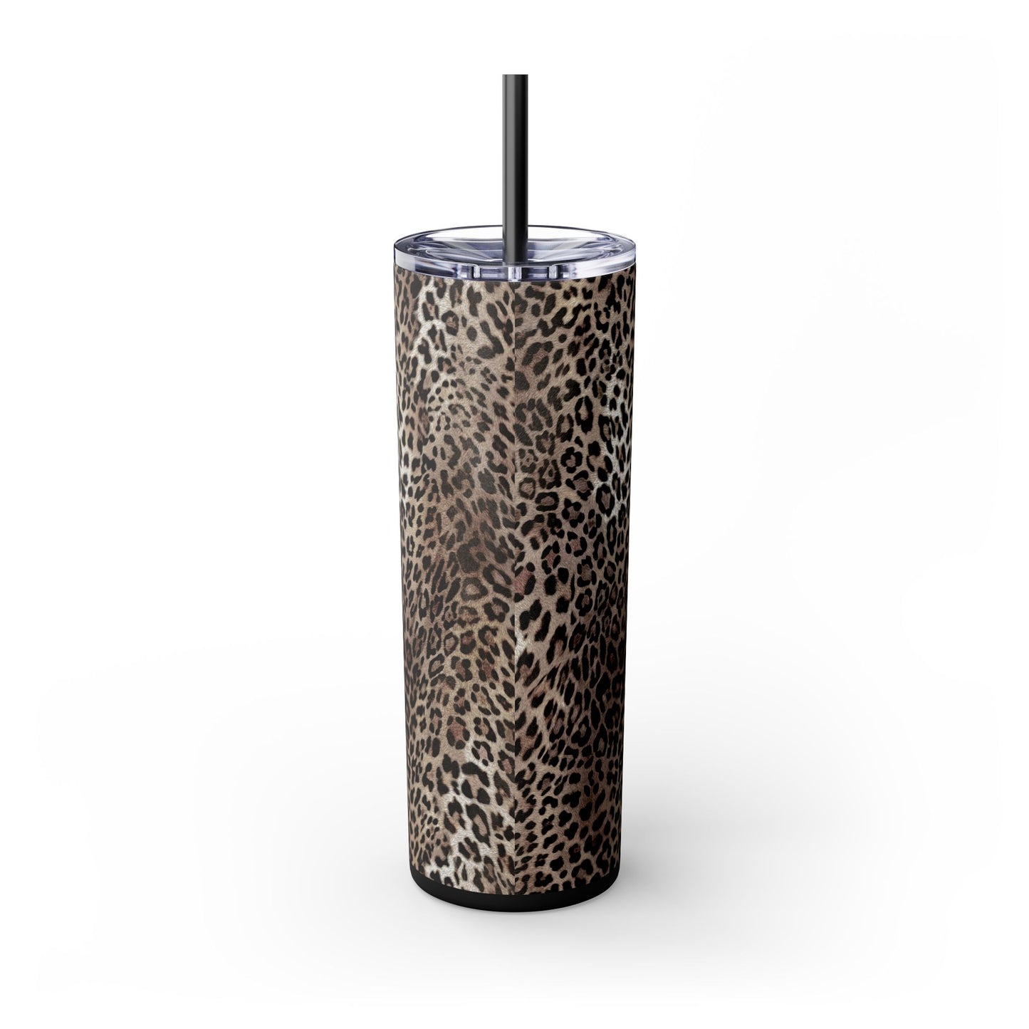 Bold Leopard - Skinny Tumbler with Straw, 20oz