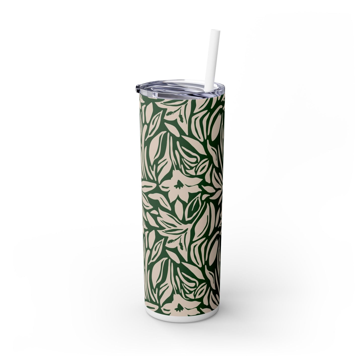 Timeless Evergreen - Skinny Tumbler with Straw, 20oz