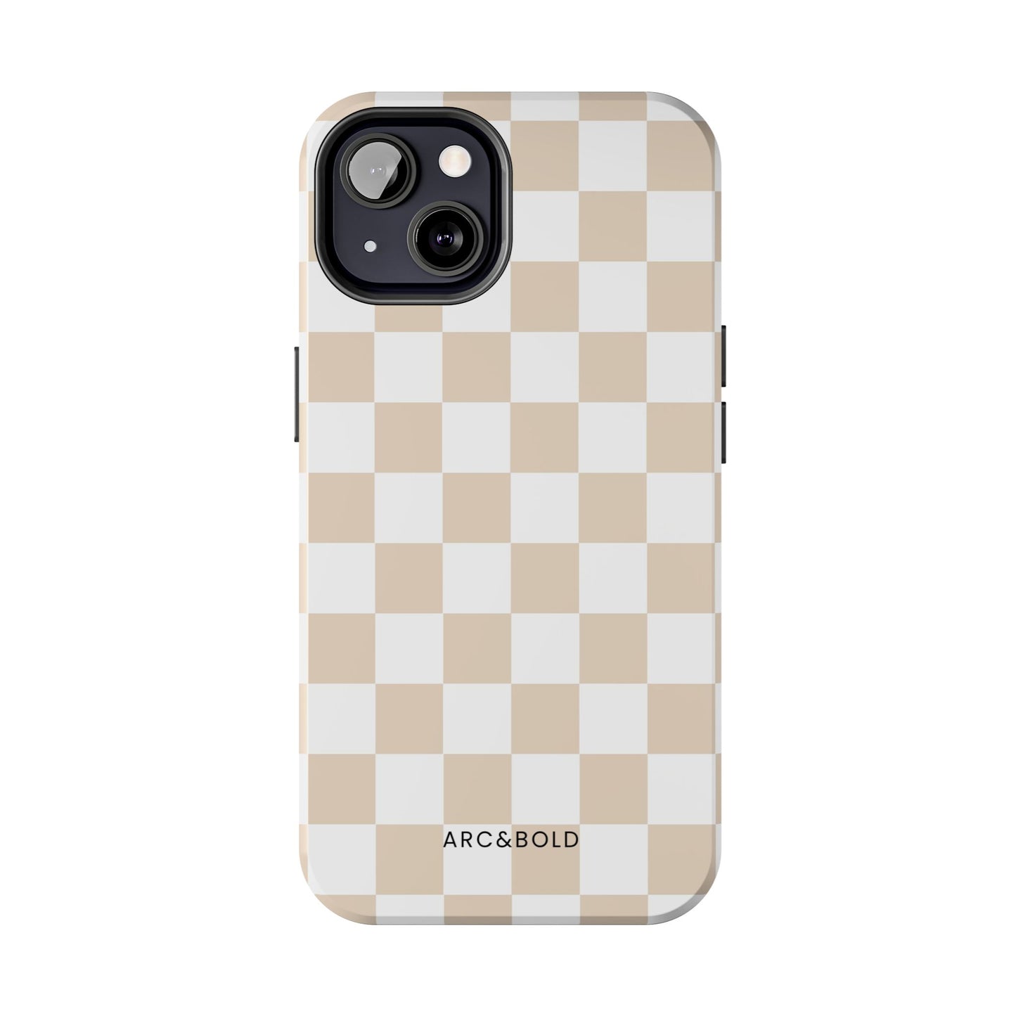 Beige Checker - Tough Phone Case - Arc & Bold