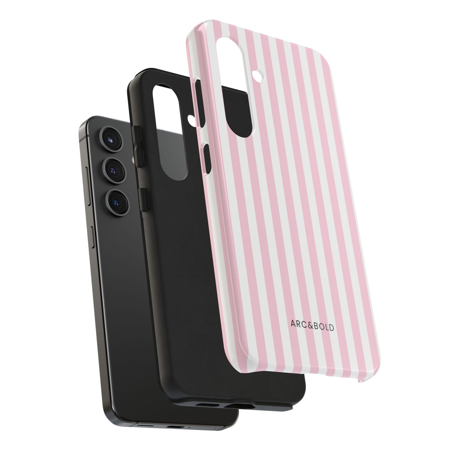 Pink Striped - Tough Phone Case - Arc & Bold