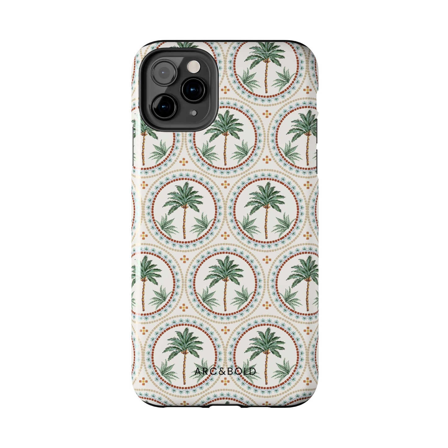 Tropical Tile Palm - Tough Phone Case - Arc & Bold