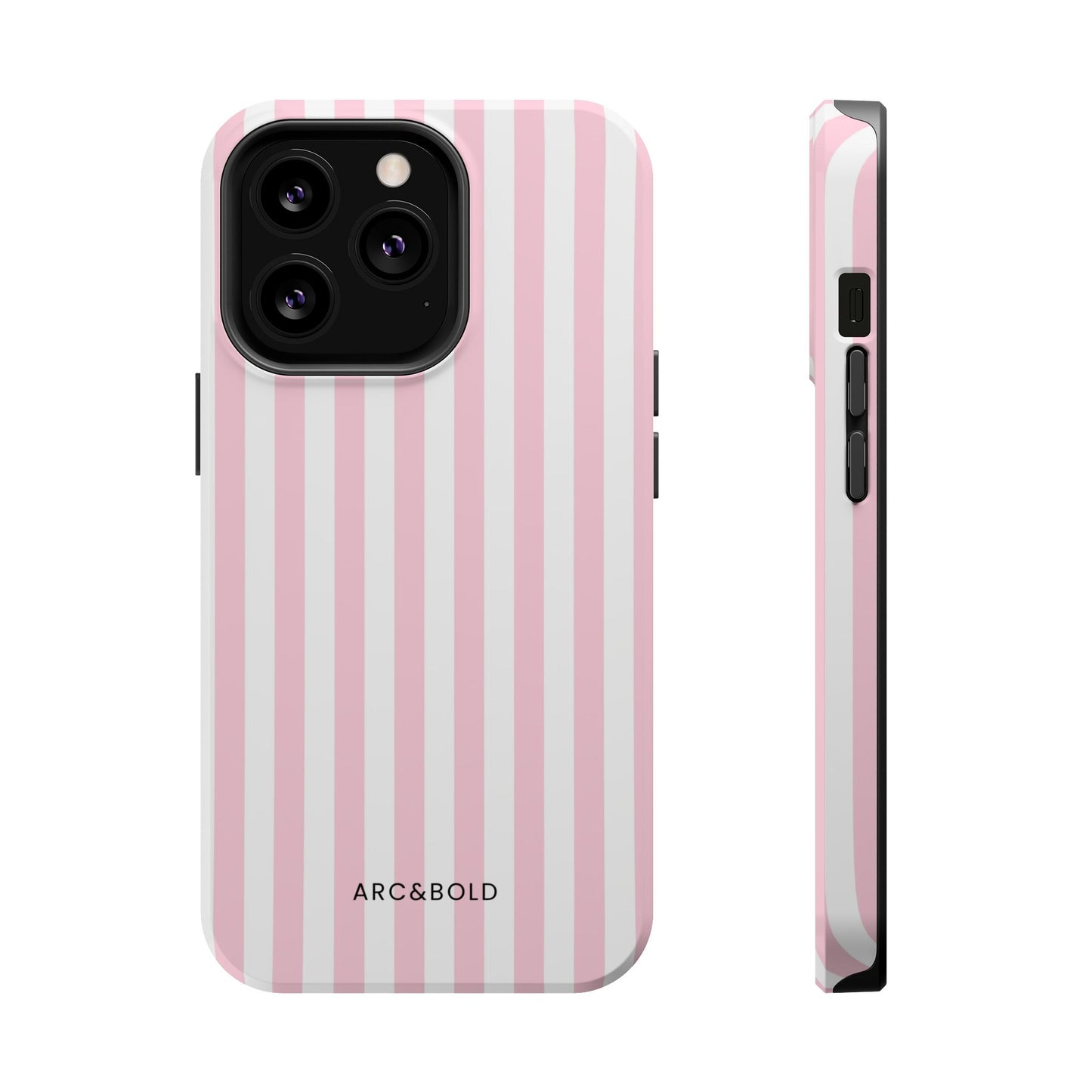Pink Striped - Magnetic Tough Case - Arc & Bold