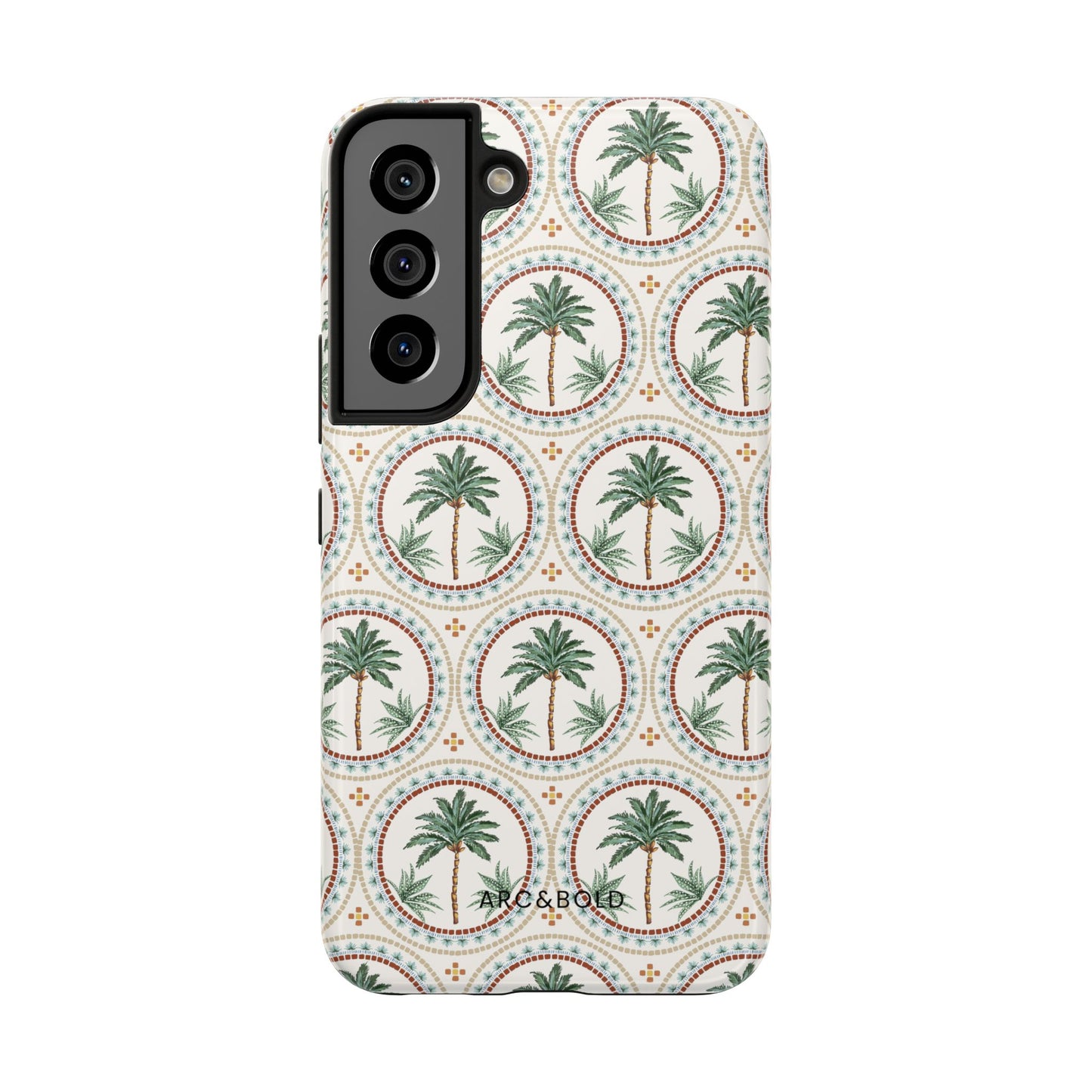 Tropical Tile Palm - Tough Phone Case - Arc & Bold