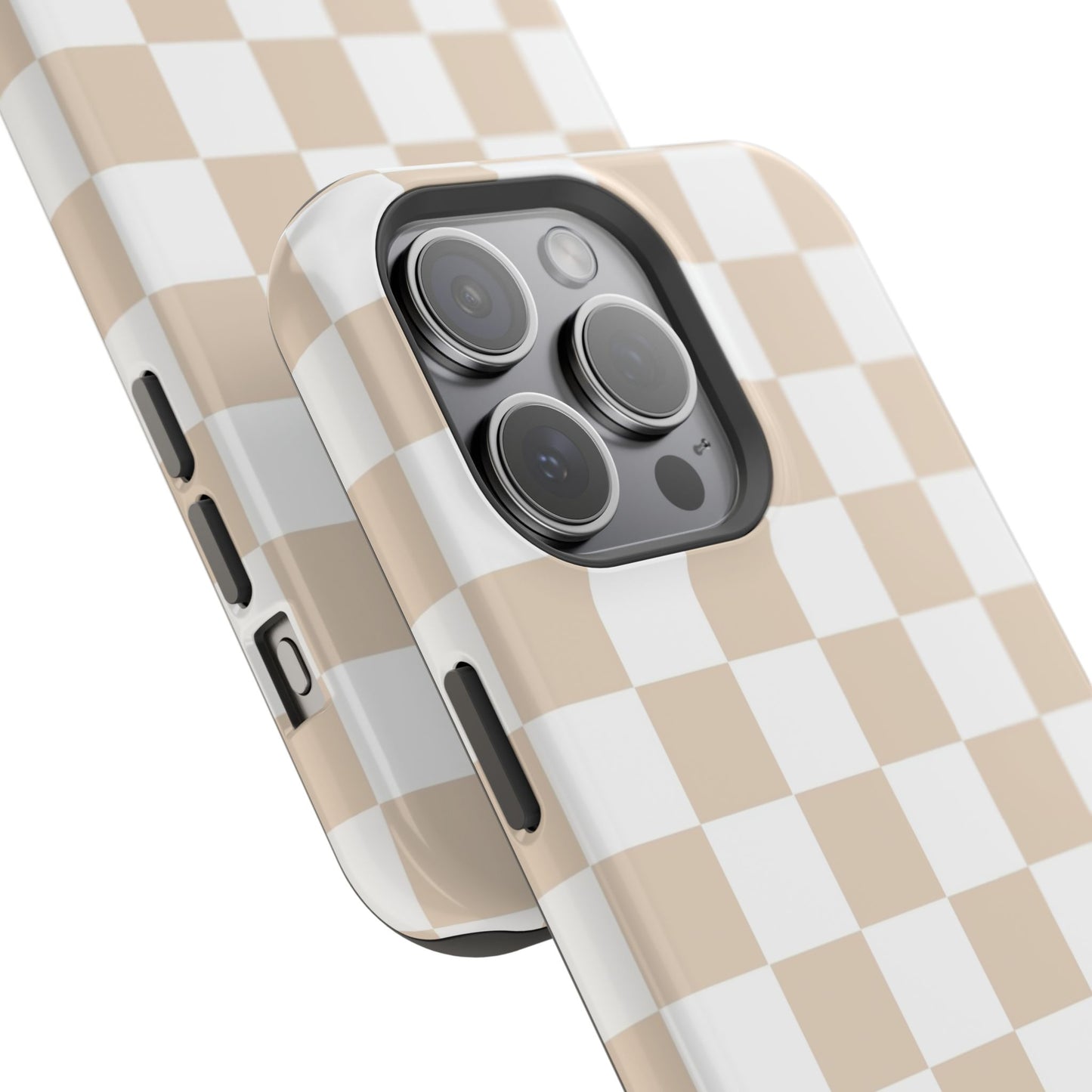 Beige Checker - Magnetic Phone Case - Arc & Bold
