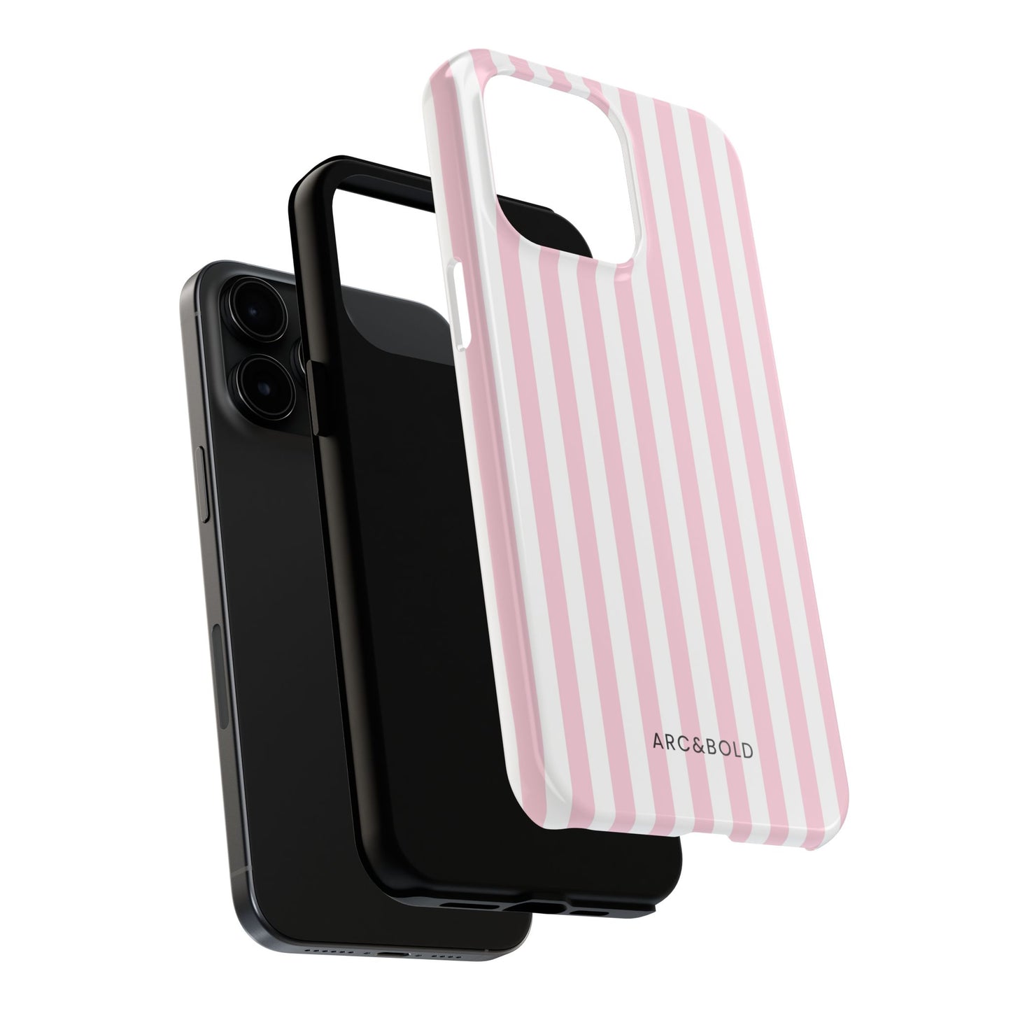 Pink Striped - Tough Phone Case - Arc & Bold