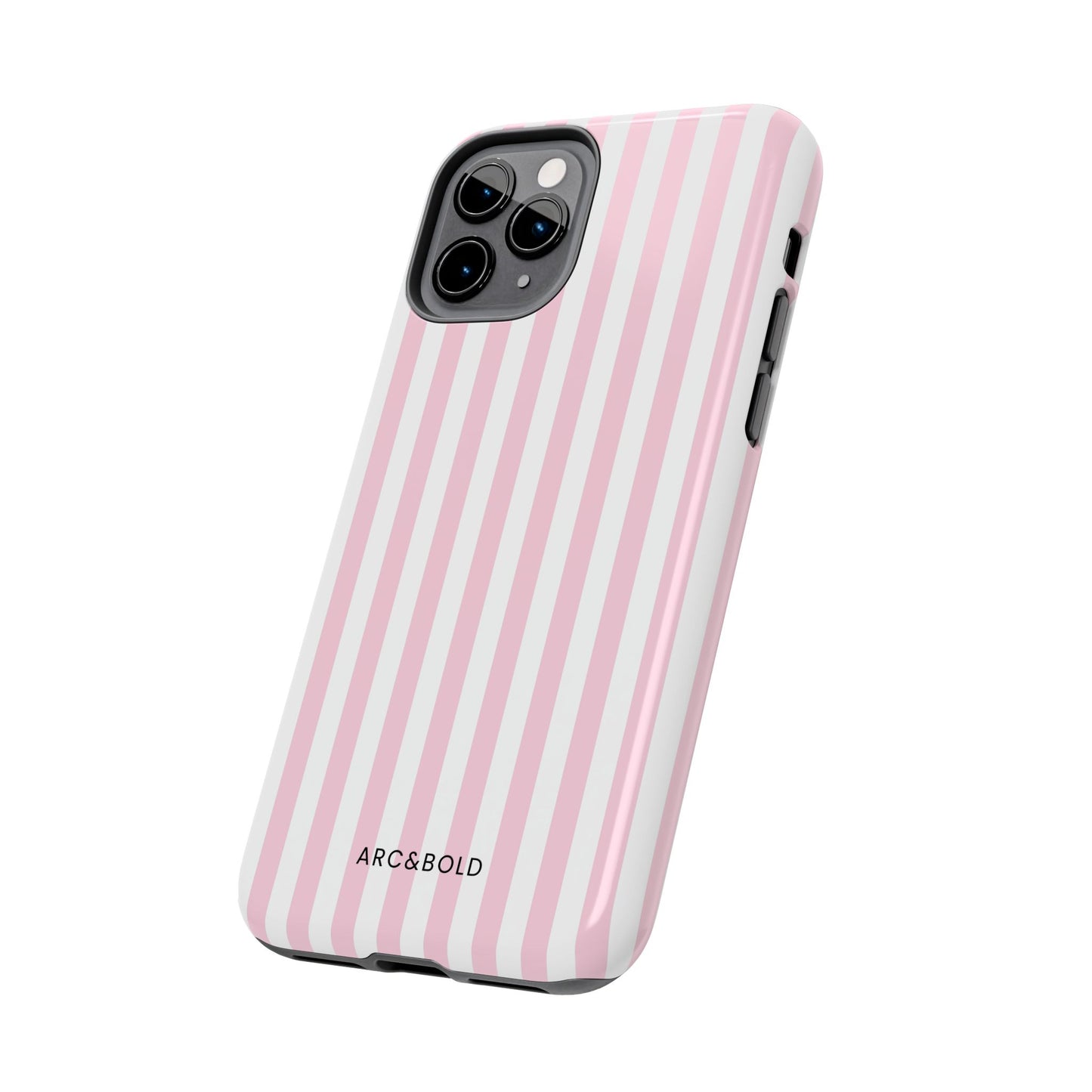 Pink Striped - Tough Phone Case - Arc & Bold
