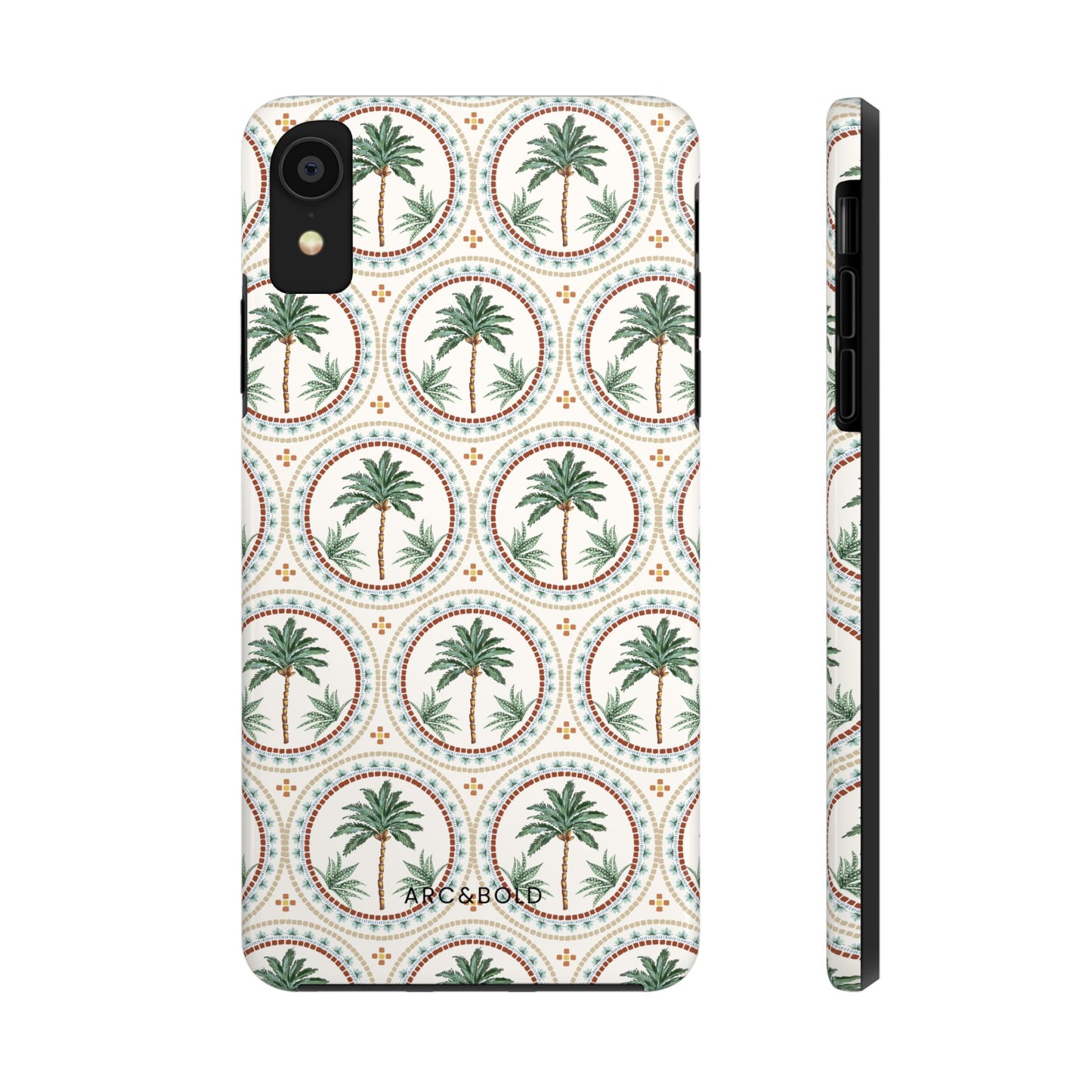 Tropical Tile Palm - Tough Phone Case - Arc & Bold