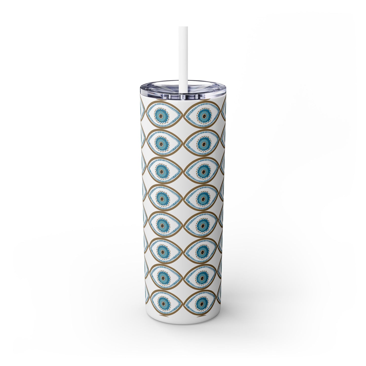 Evil Eye - Skinny Tumbler with Straw, 20oz