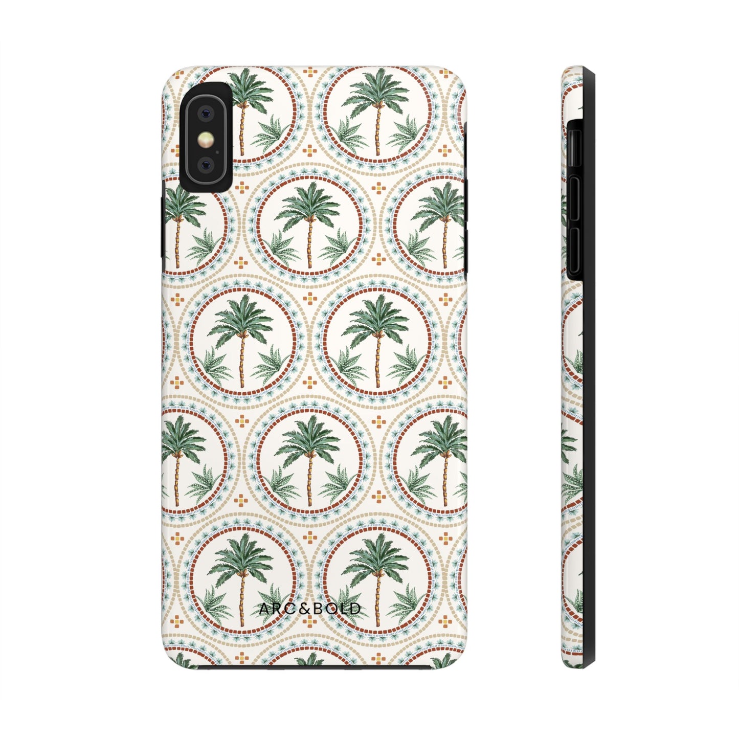 Tropical Tile Palm - Tough Phone Case - Arc & Bold