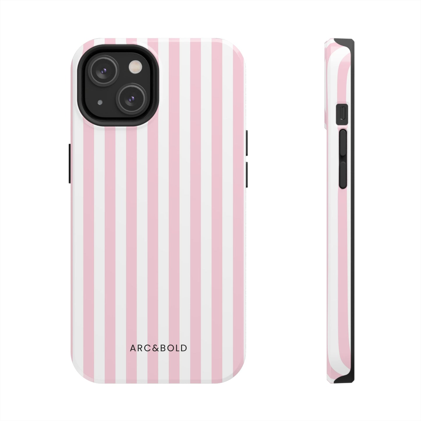 Pink Striped - Tough Phone Case - Arc & Bold