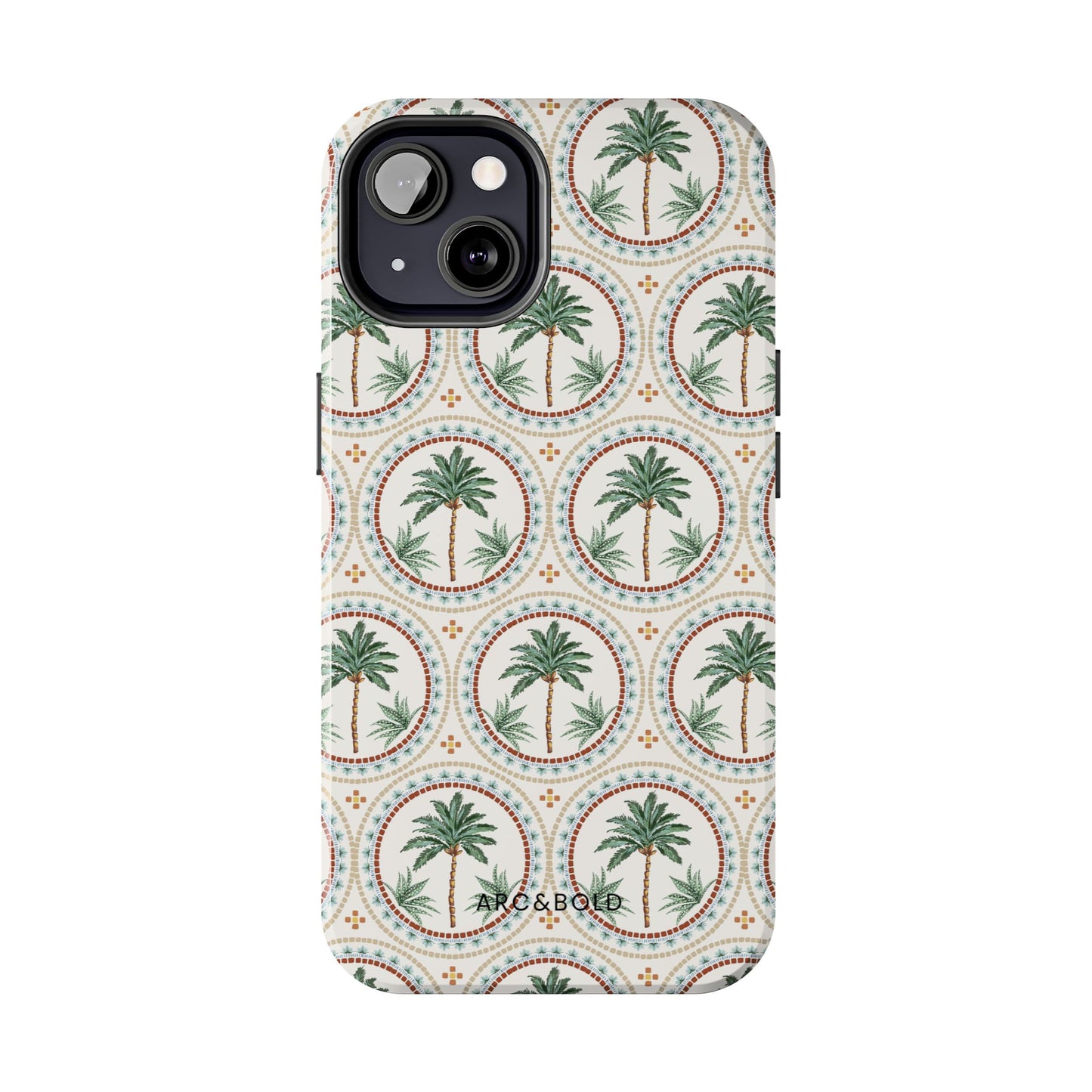 Tropical Tile Palm - Tough Phone Case - Arc & Bold