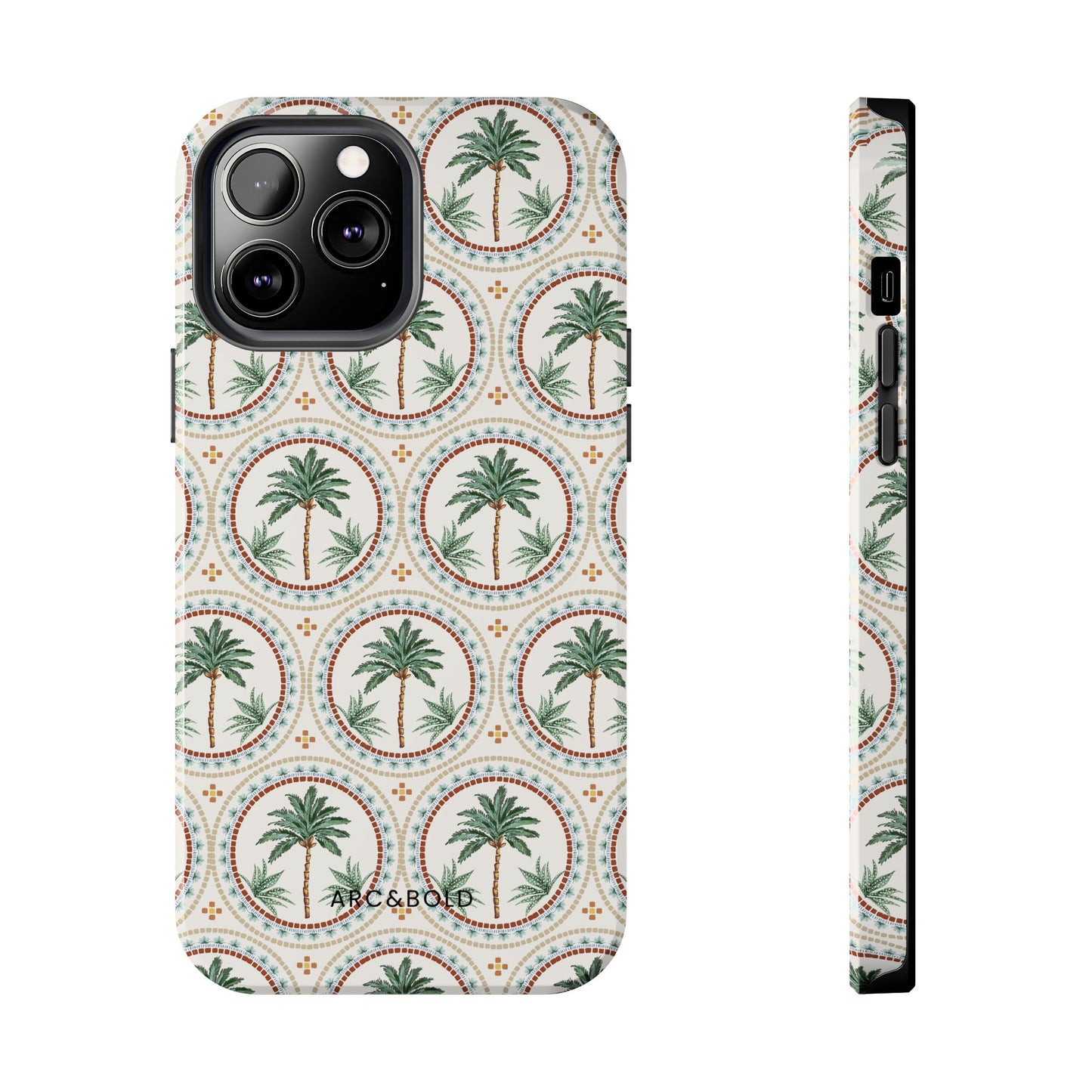 Tropical Tile Palm - Tough Phone Case - Arc & Bold