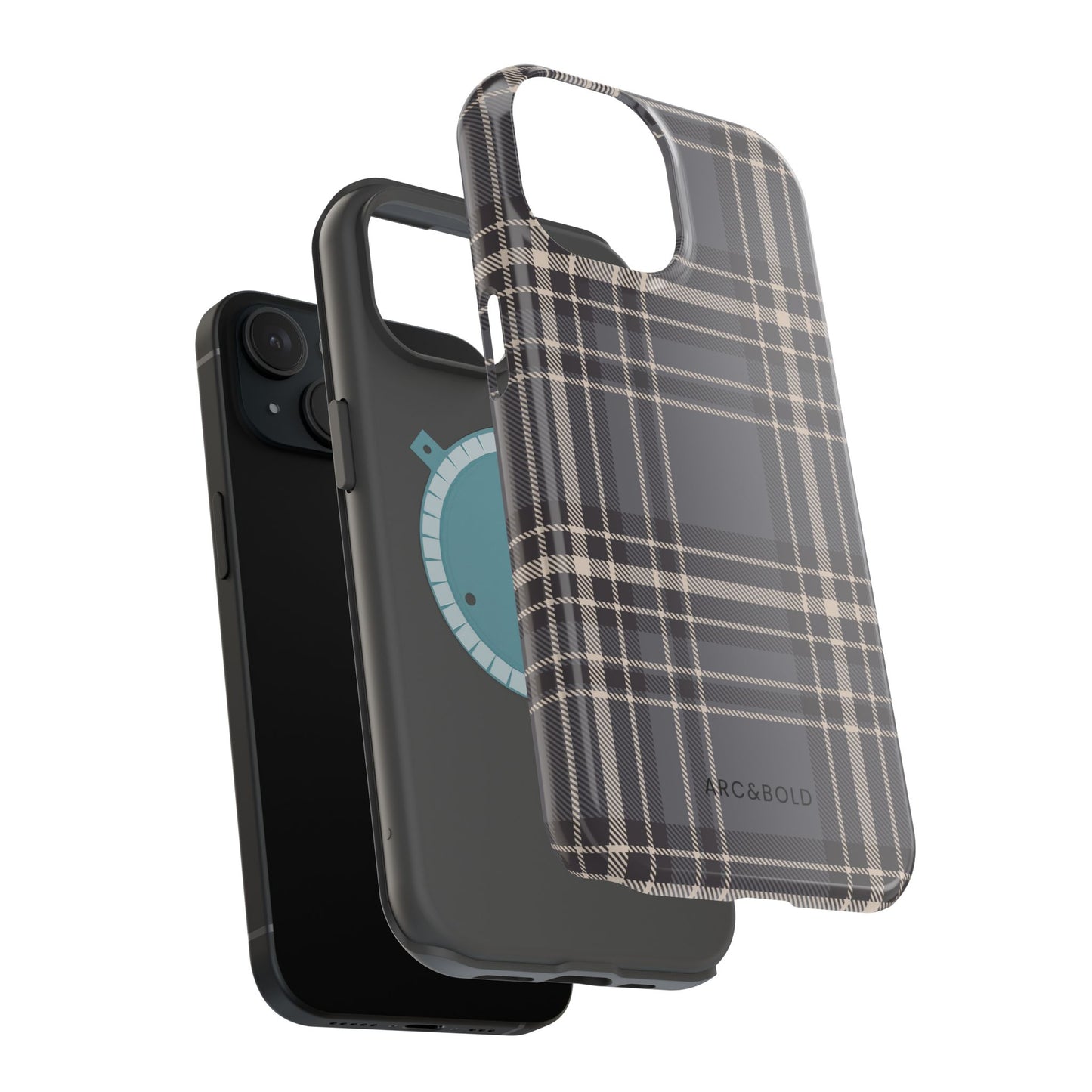 Monochrome Tartan - Magnetic Tough Case - Arc & Bold