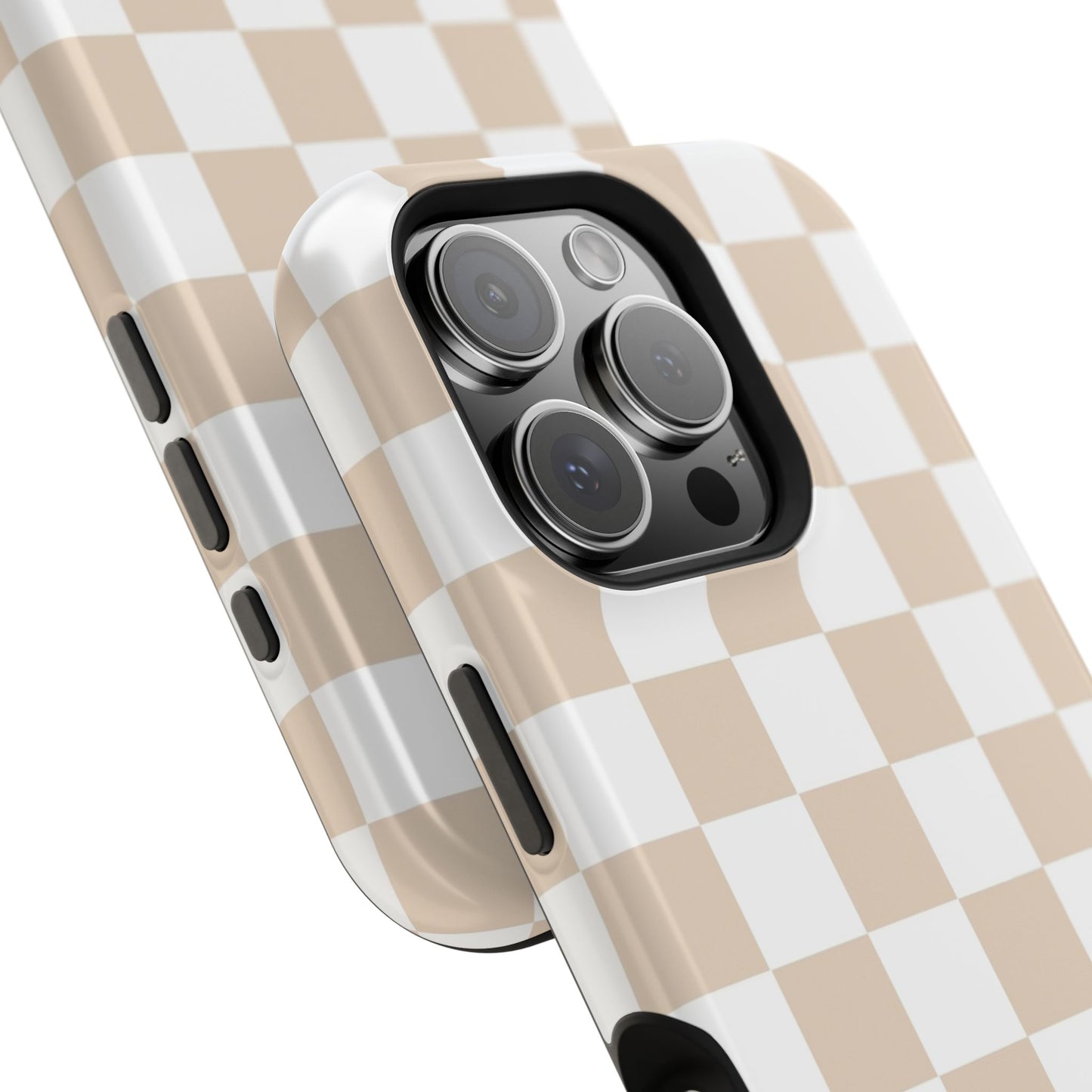 Beige Checker - Magnetic Phone Case - Arc & Bold
