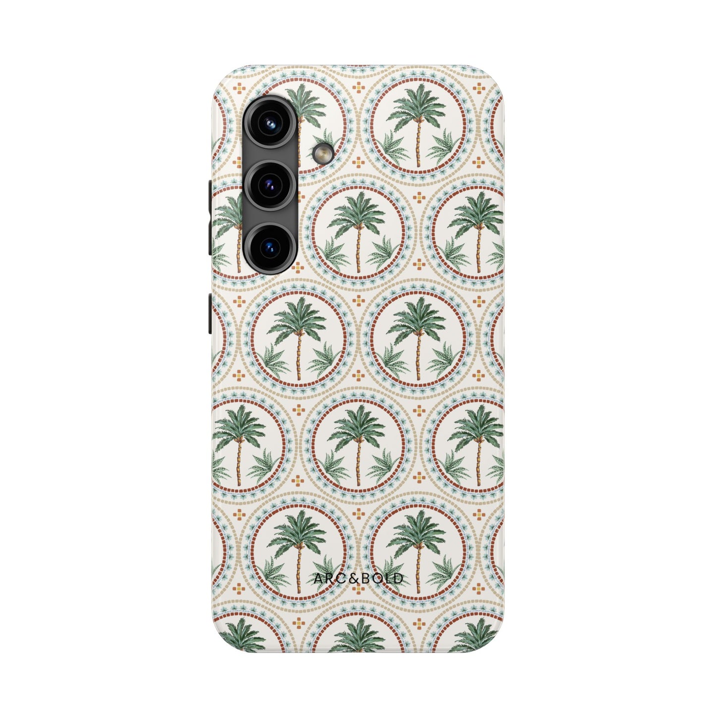 Tropical Tile Palm - Tough Phone Case - Arc & Bold