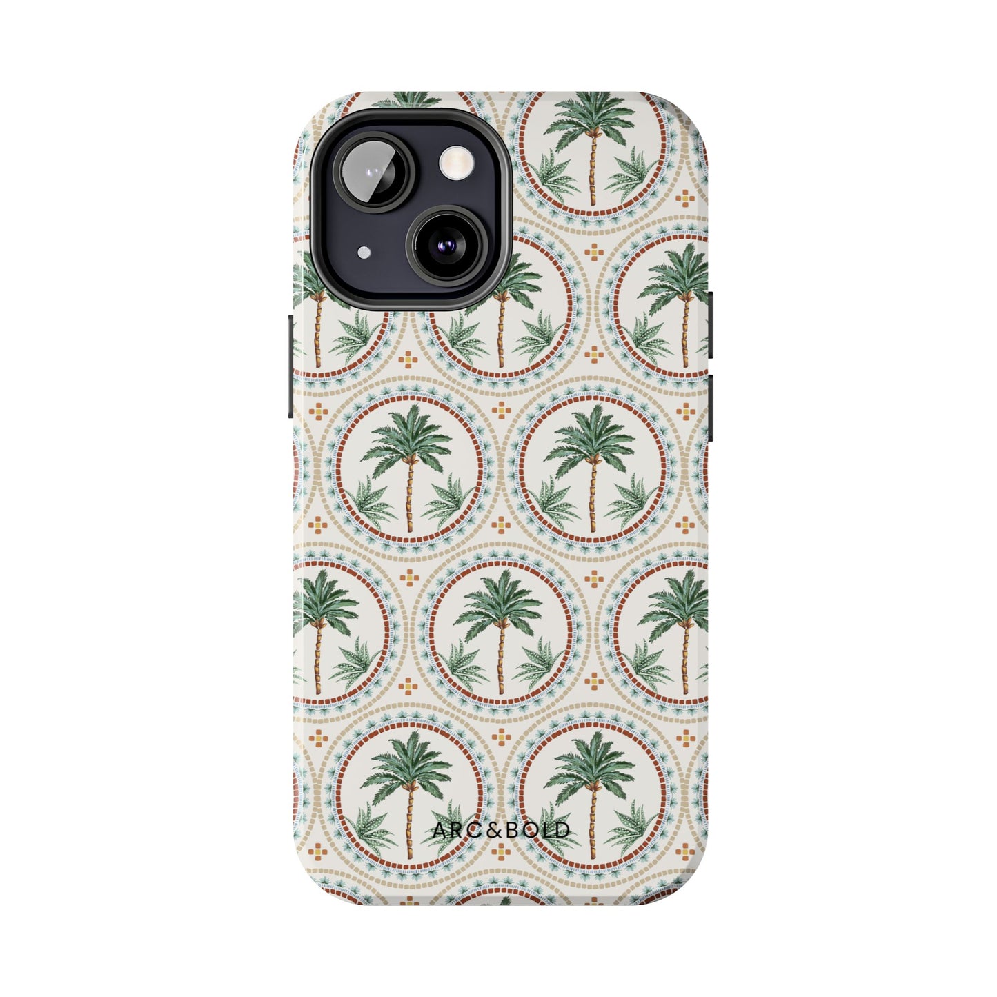 Tropical Tile Palm - Tough Phone Case - Arc & Bold